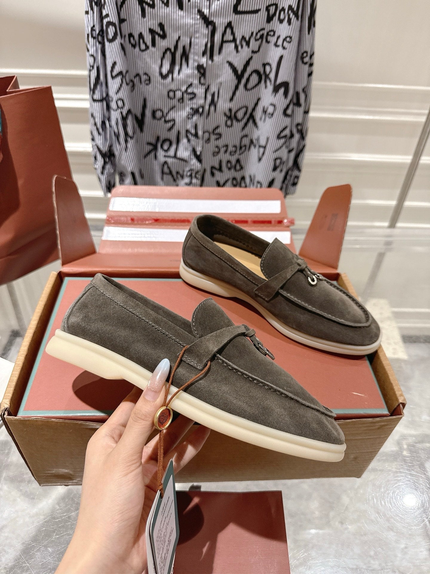 LP Summer Charms Walk Loafers Coffee Suede 565863