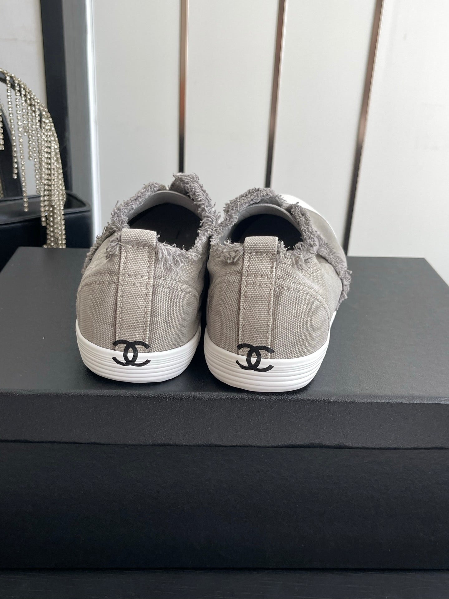 CC 26s Laceless Canvas Sneakers Grey Canvas 945156