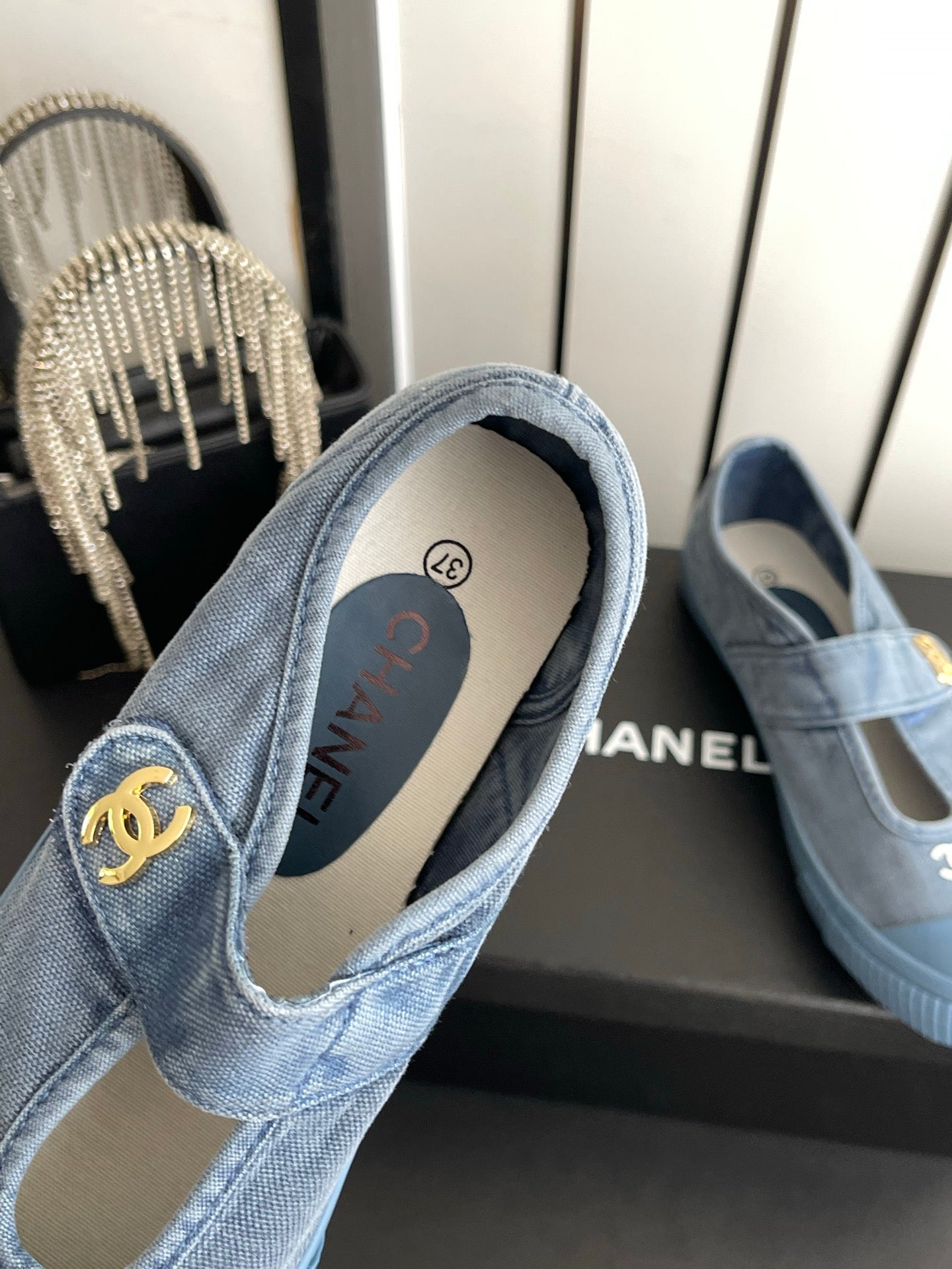 CC 26s Mary Jane Sneakers Blue Canvas 945161