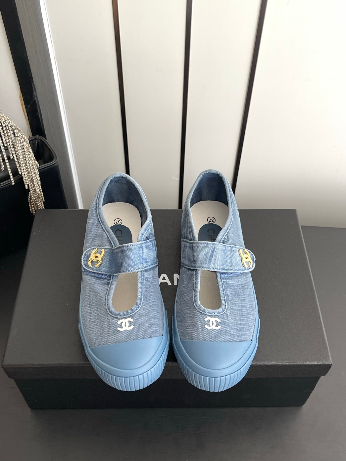 CC 26s Mary Jane Sneakers Blue Canvas 945161