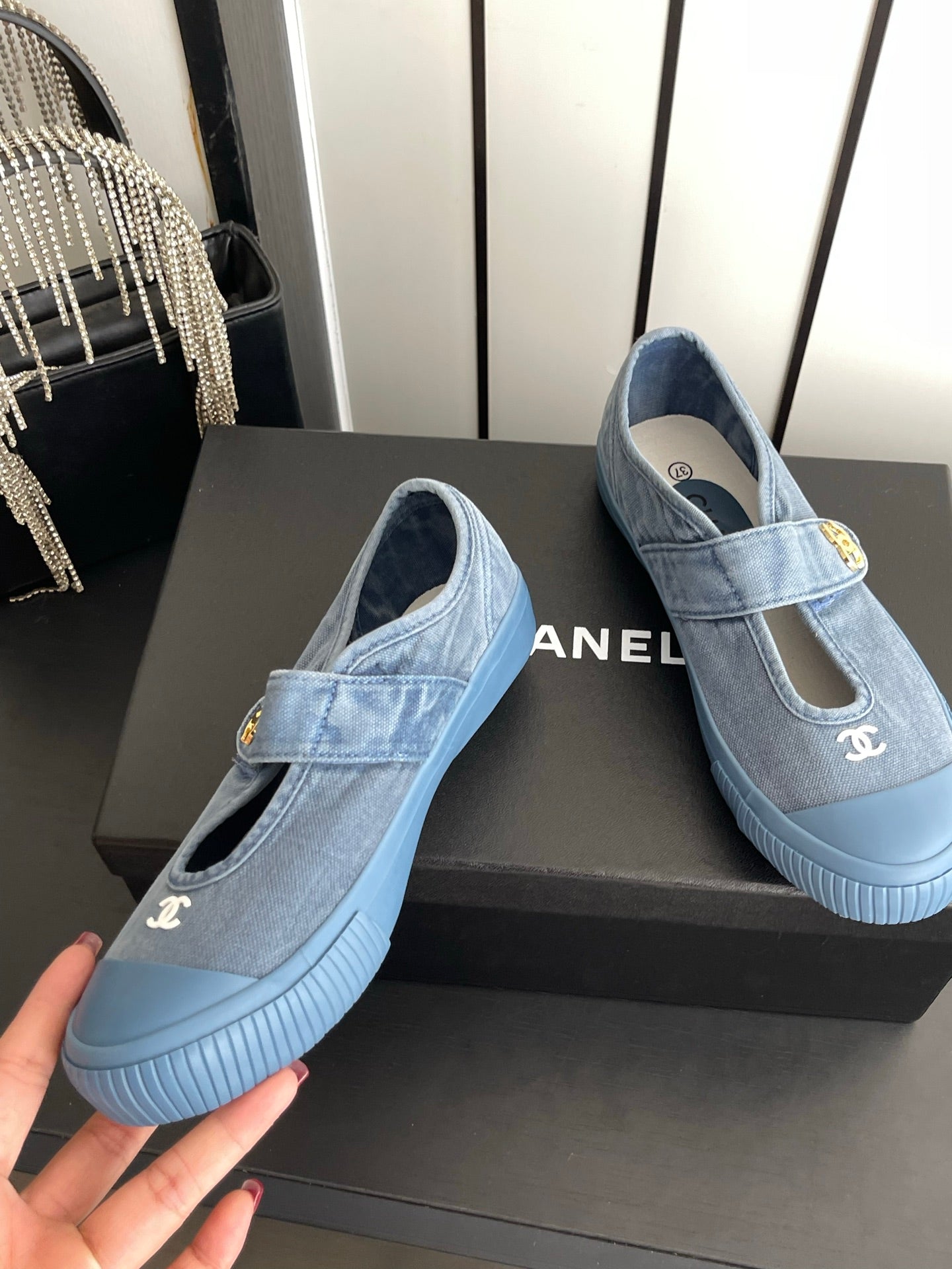 CC 26s Mary Jane Sneakers Blue Canvas 945161