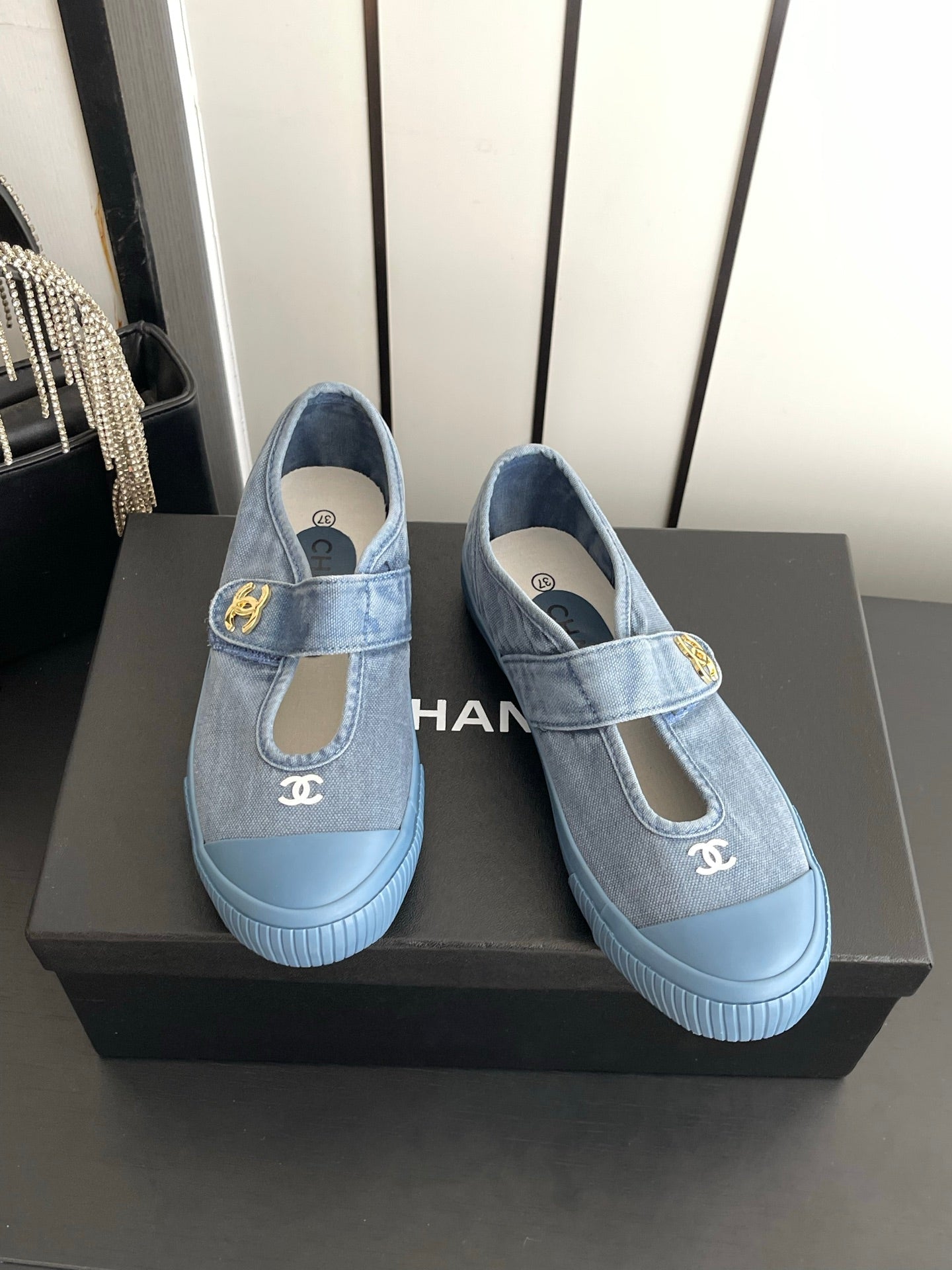 CC 26s Mary Jane Sneakers Blue Canvas 945161