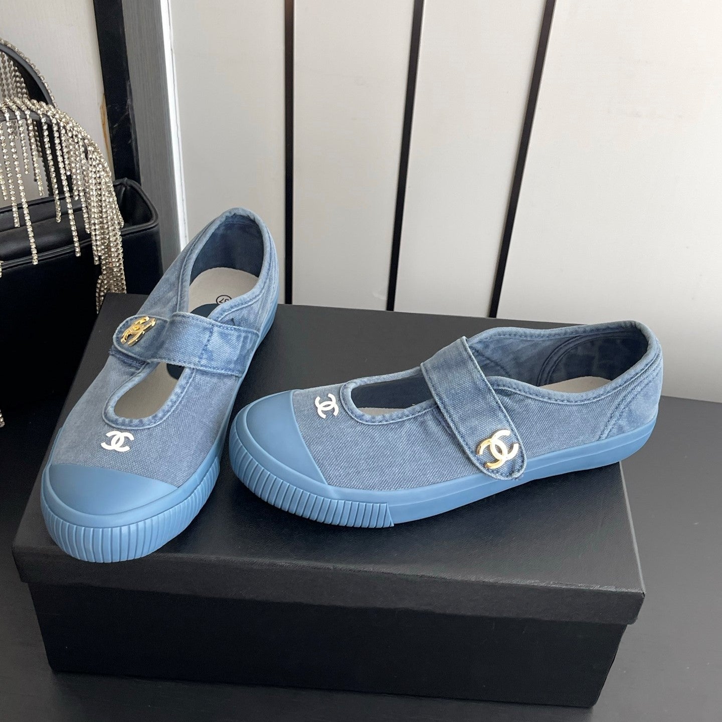 CC 26s Mary Jane Sneakers Blue Canvas 945161