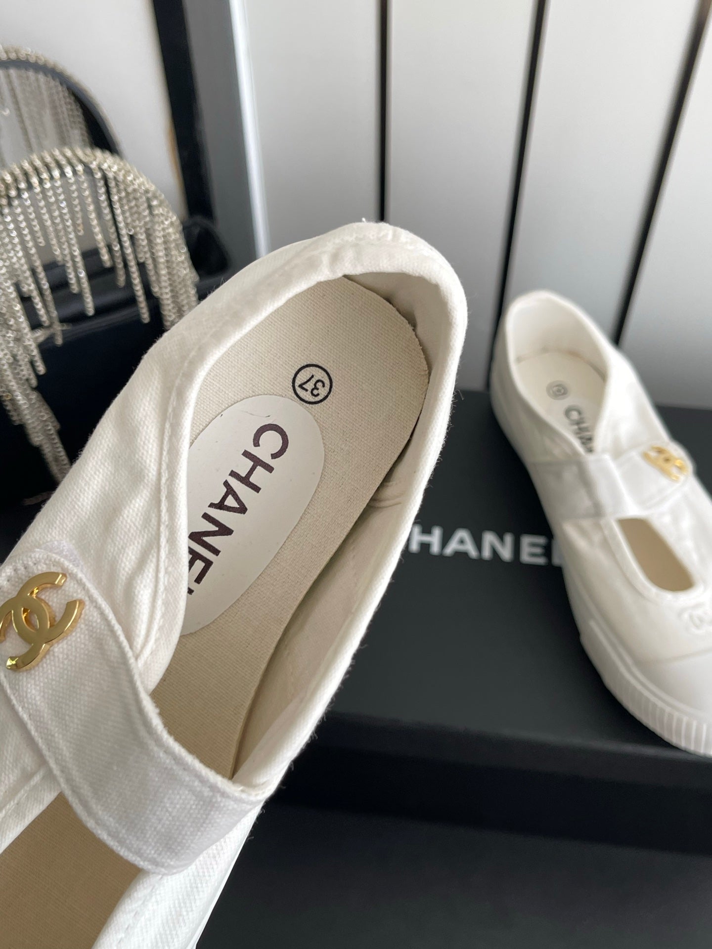 CC 26s Mary Jane Sneakers White Canvas 945162