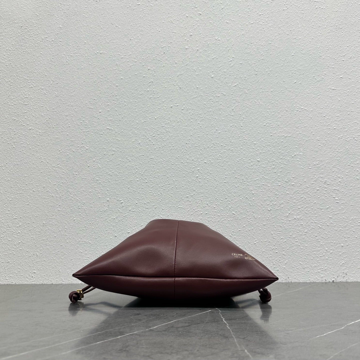 Celine Crystal Pouch Burgundy Lambskin