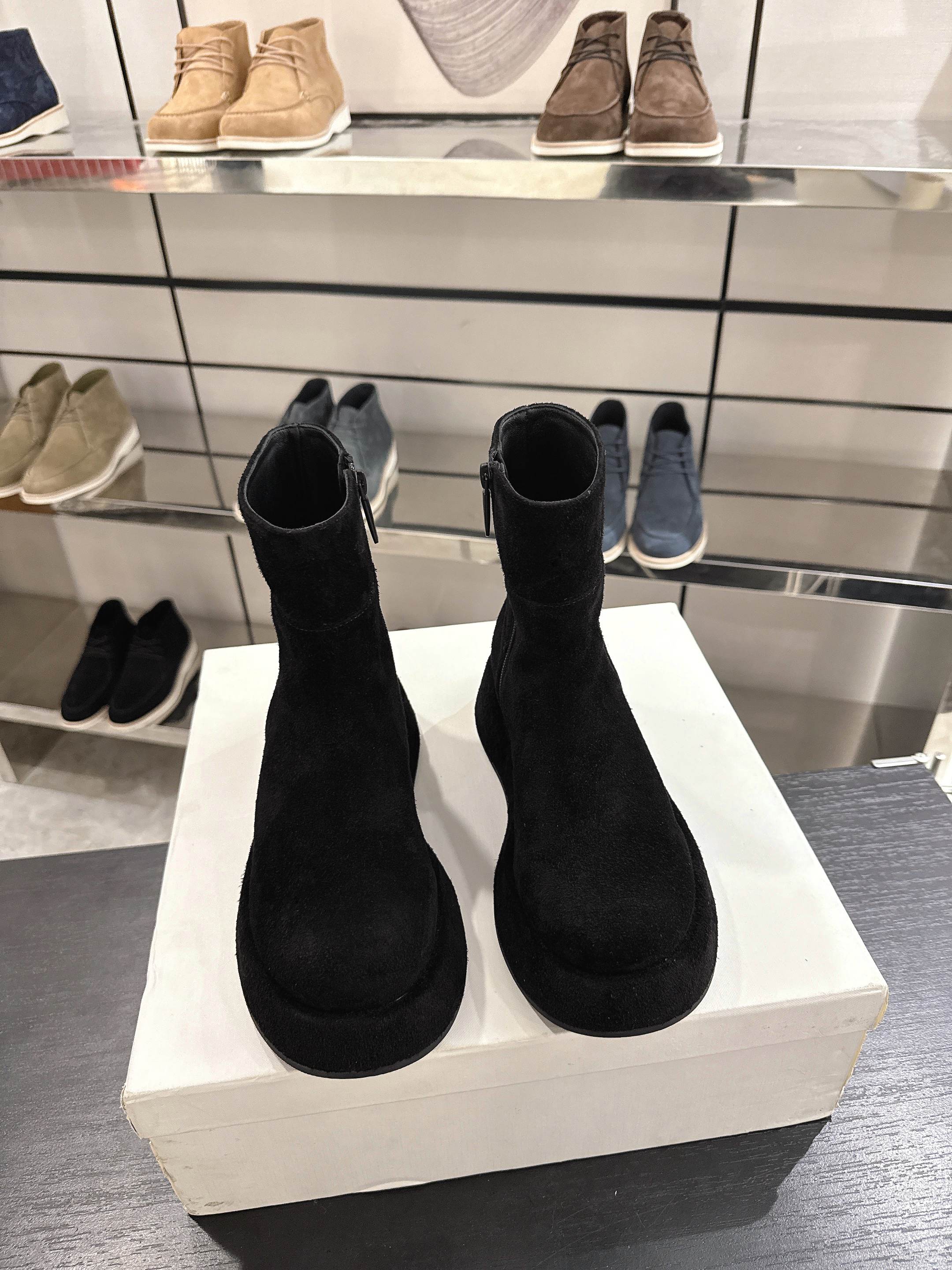 The Row SS2025. Boots  Black Suede 543371