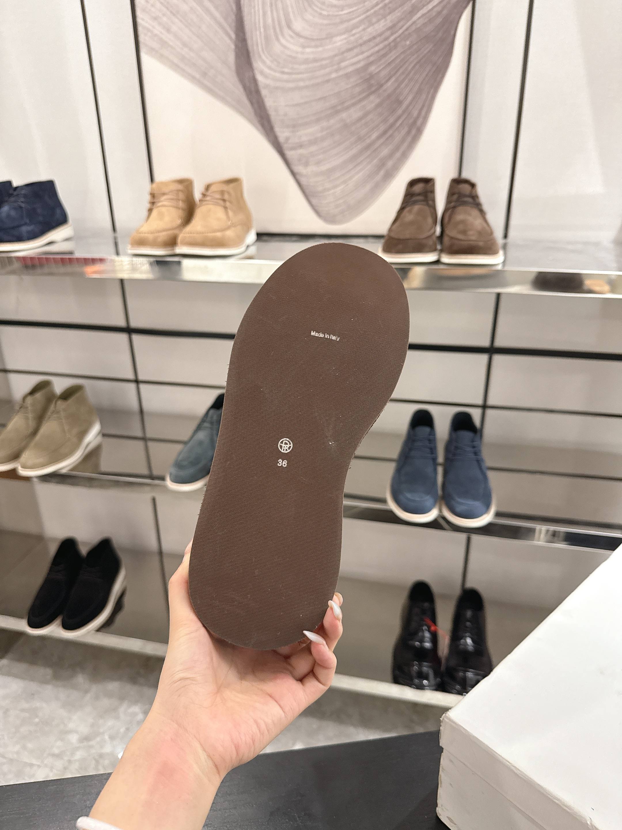 The Row SS2025. Boots  Dark Brown Suede 543373