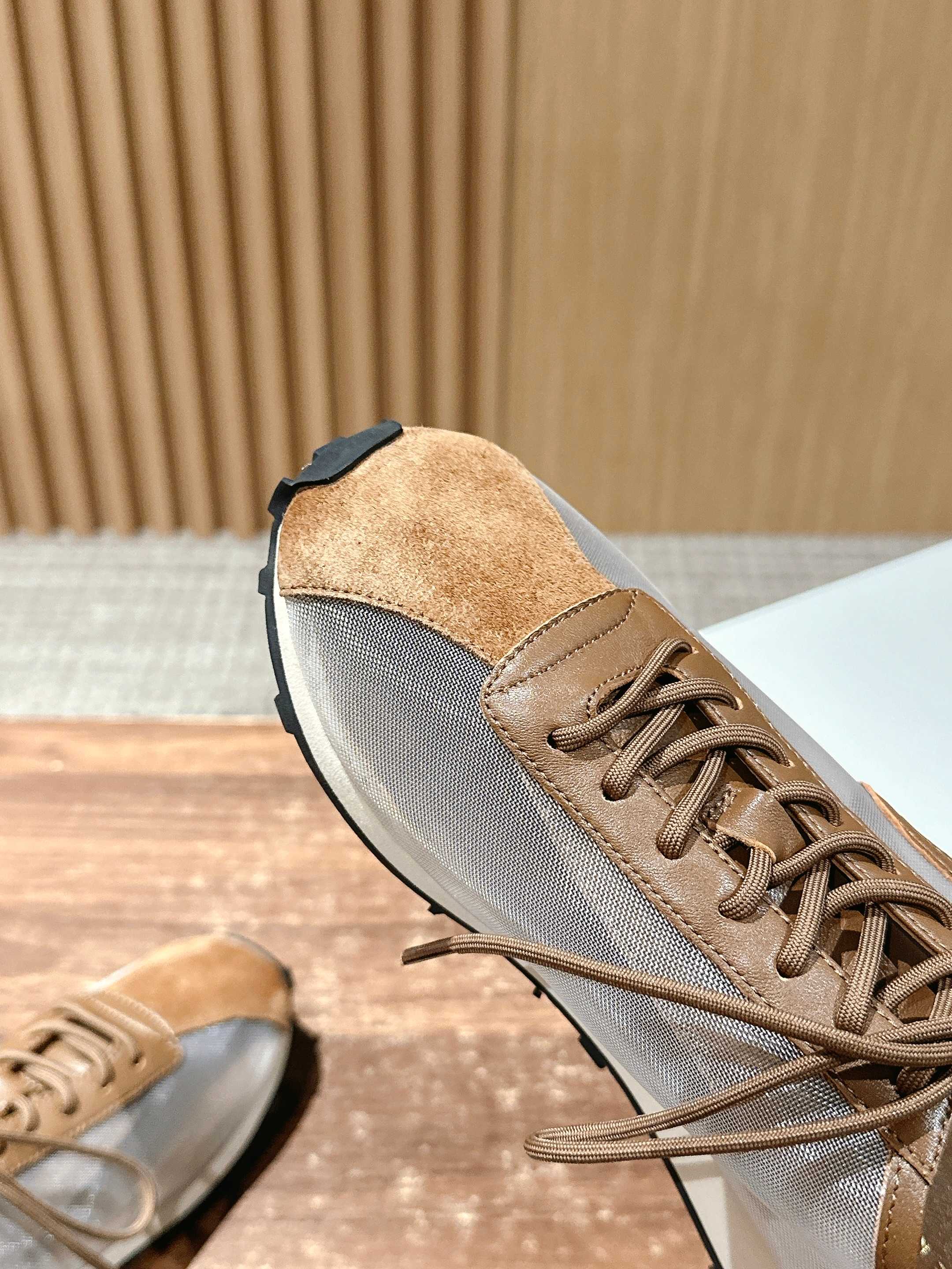 The Row  Sneakers Light Taupe Mesh And Cowhide 330594