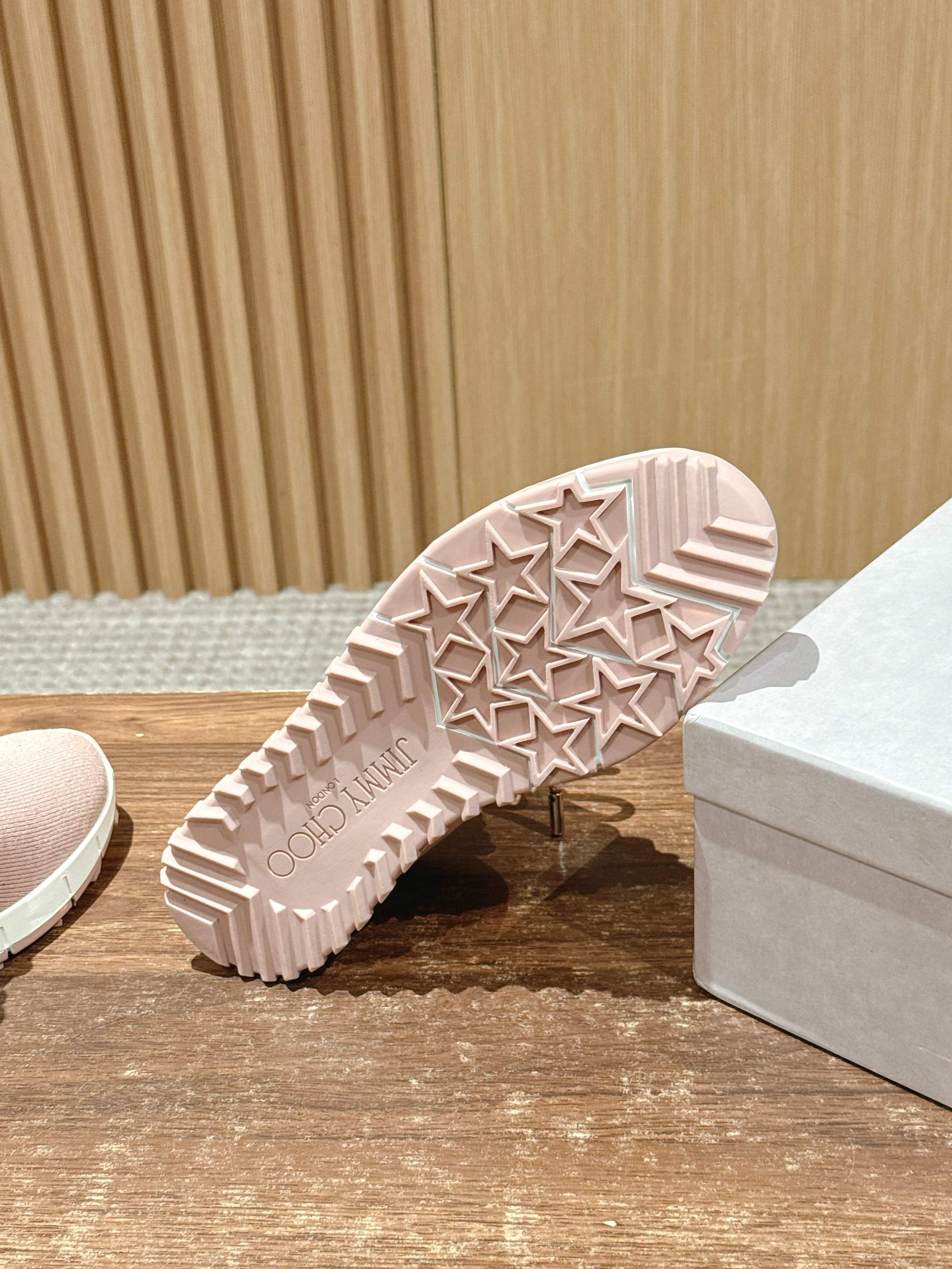 Jimmy Pave - Embellished Sneakers Light Pink Sequined Knit 400162