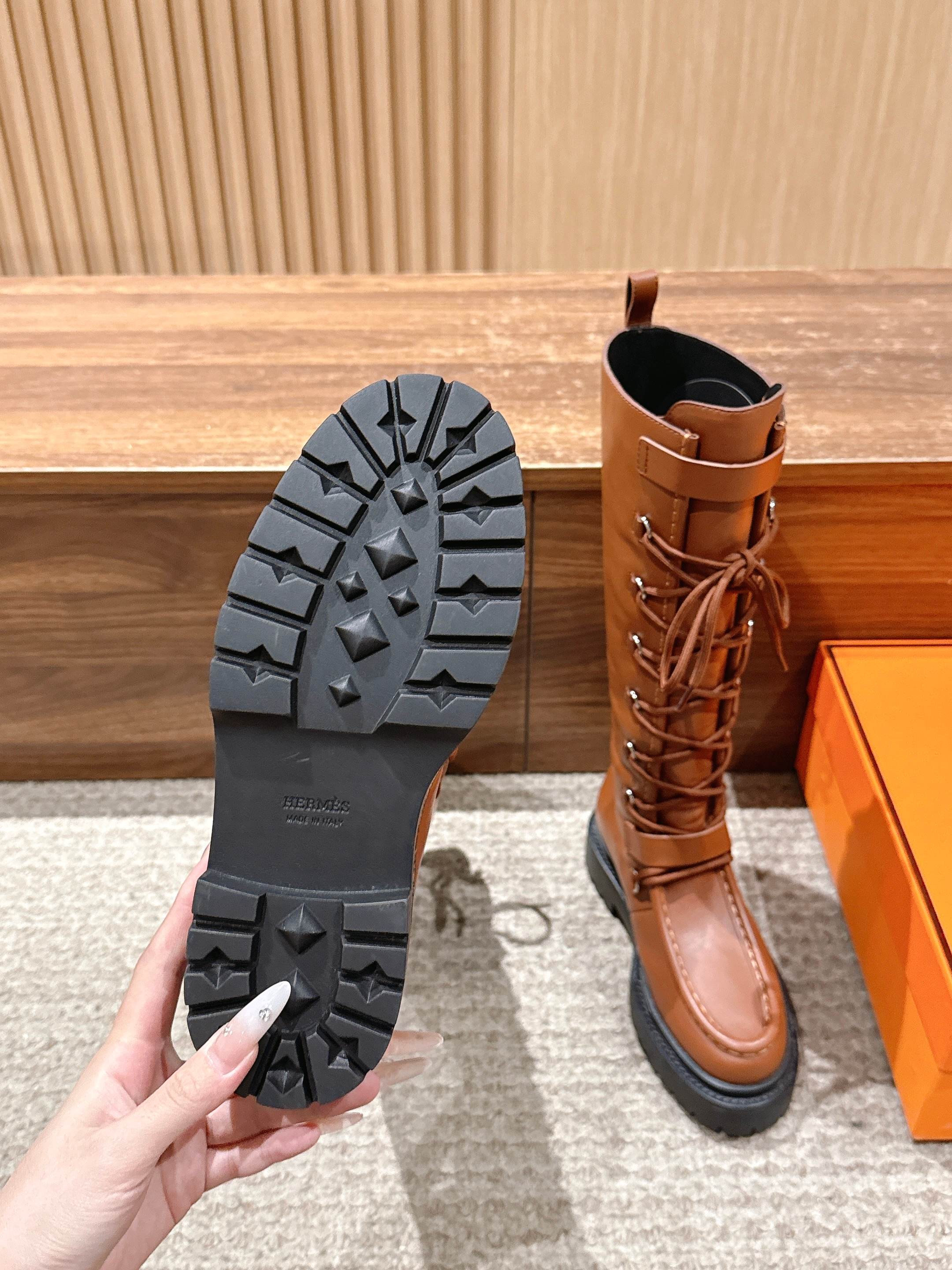 HM 25 High Boots Brown mix Black Calfskin 512528