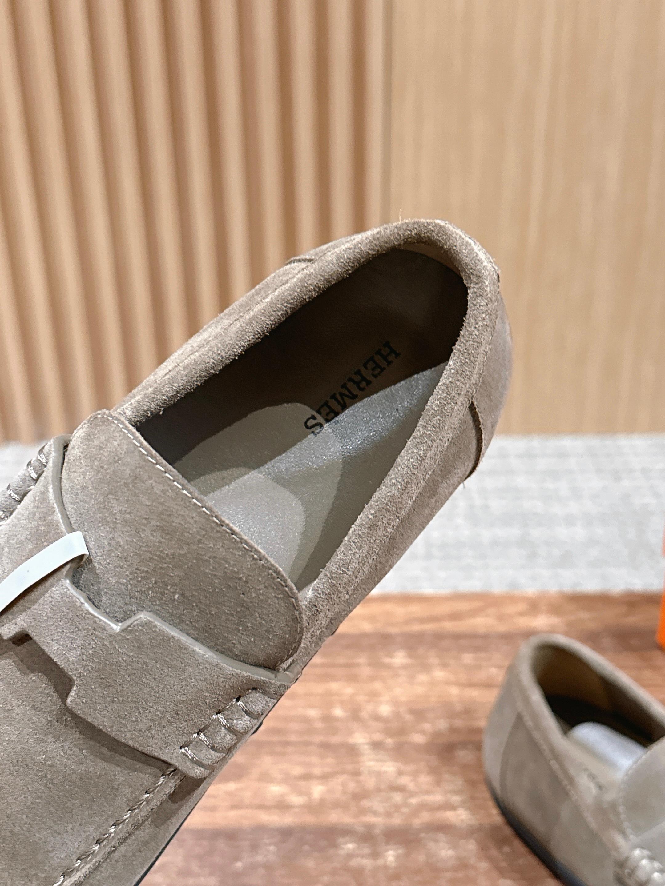 HM Lazy Loafers Warm Taupe Suede 553762