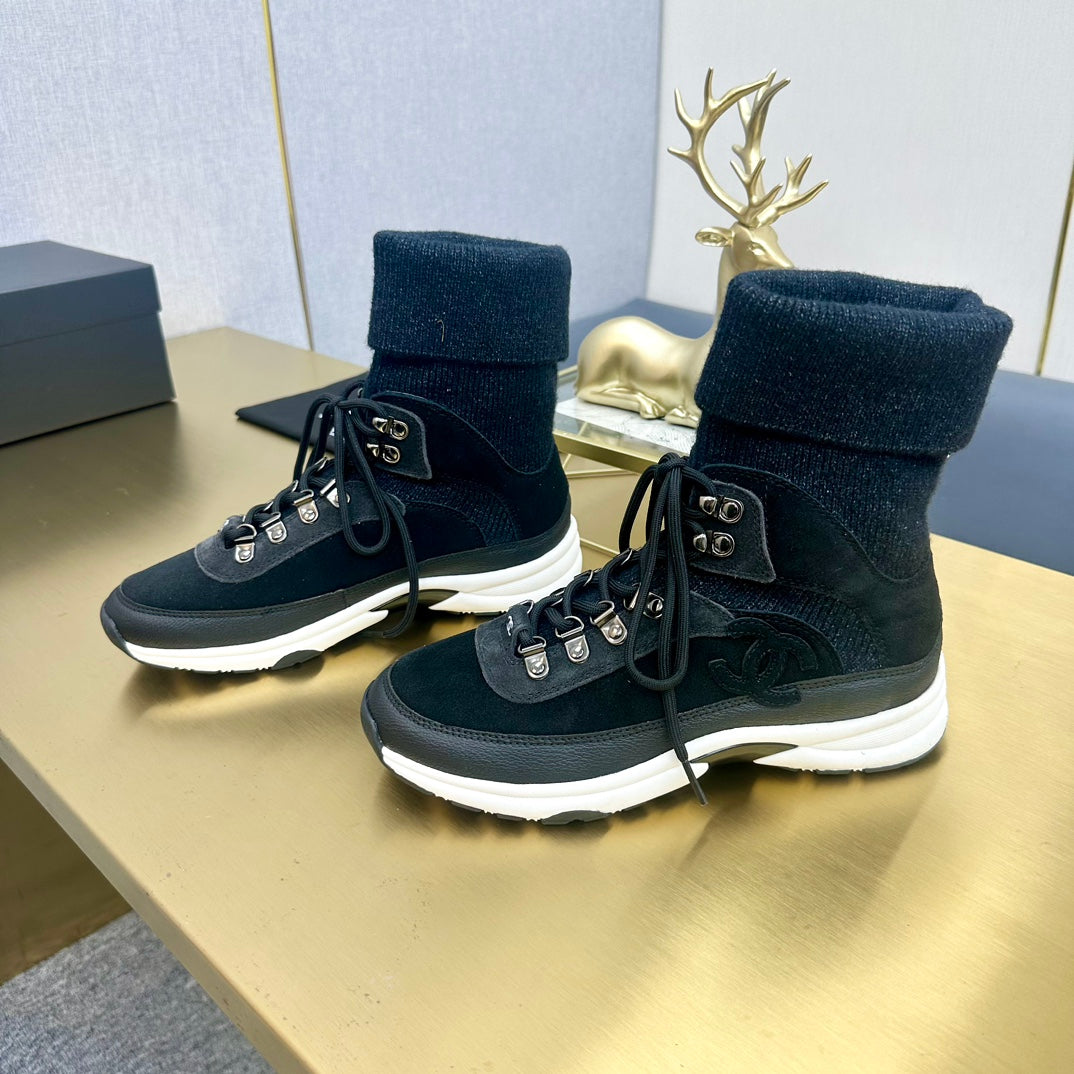 CC 26s Sock Anchor Sneakers Black Suede 146072