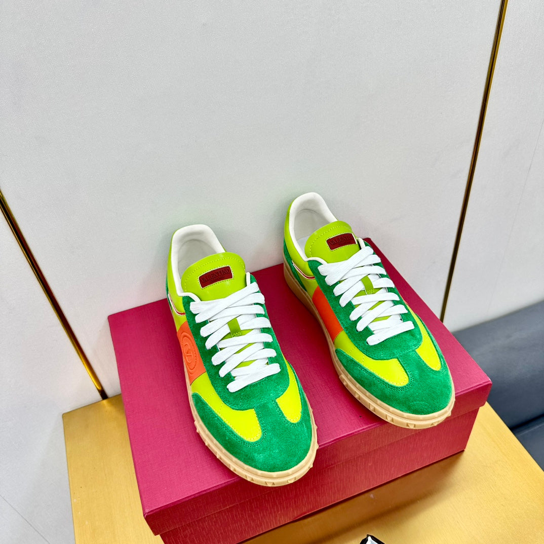 VT 26s Upvillage Sneakers Green Orange Suede Leather 927025