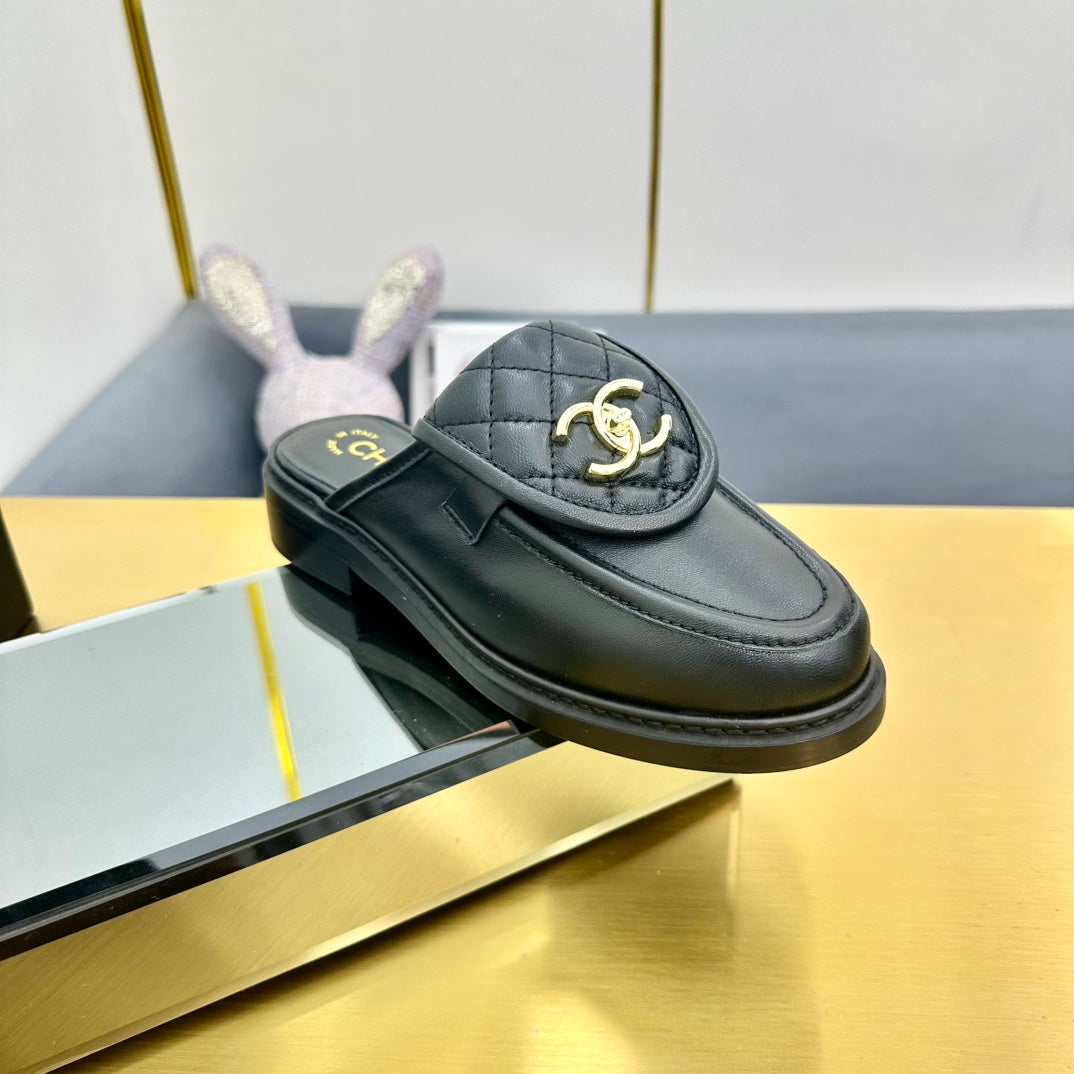 CC Loafers Mule Black Sheepskin 238488
