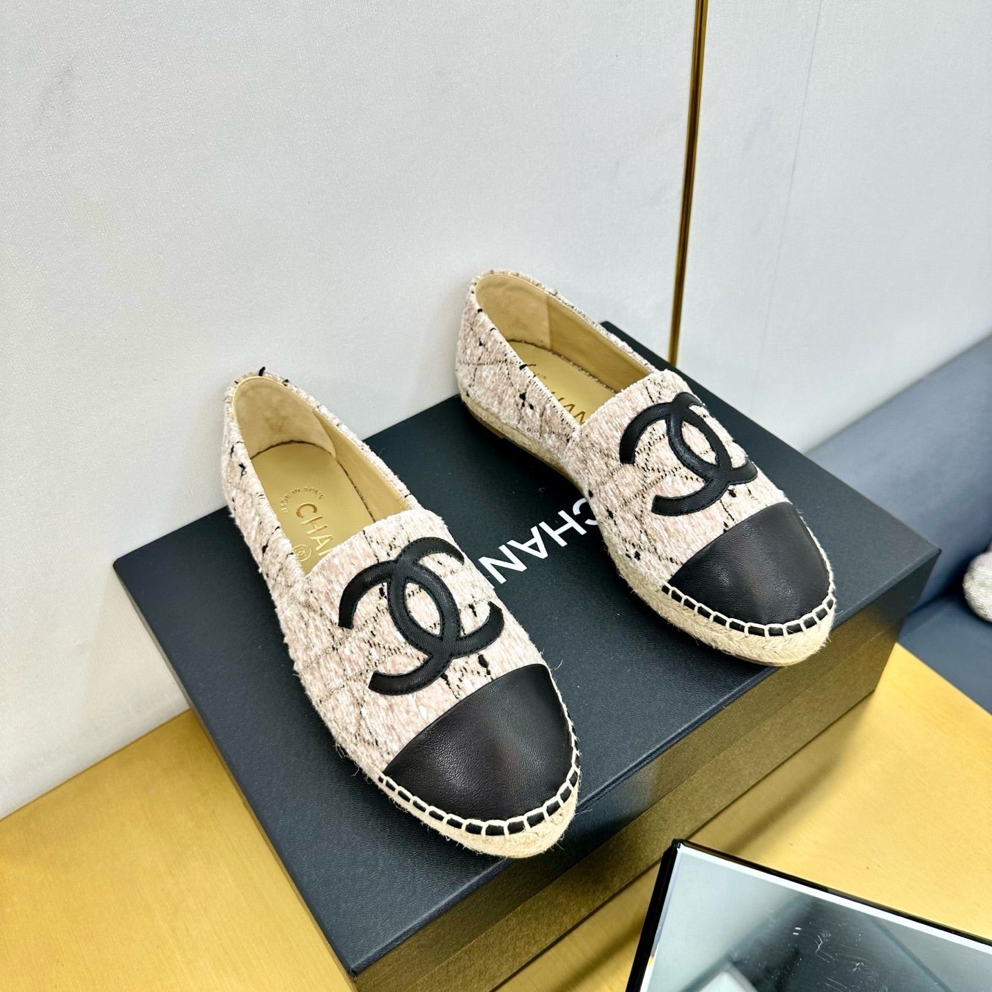 CC 25s Slip–on Espadrilles Creamy White Tweed 297827