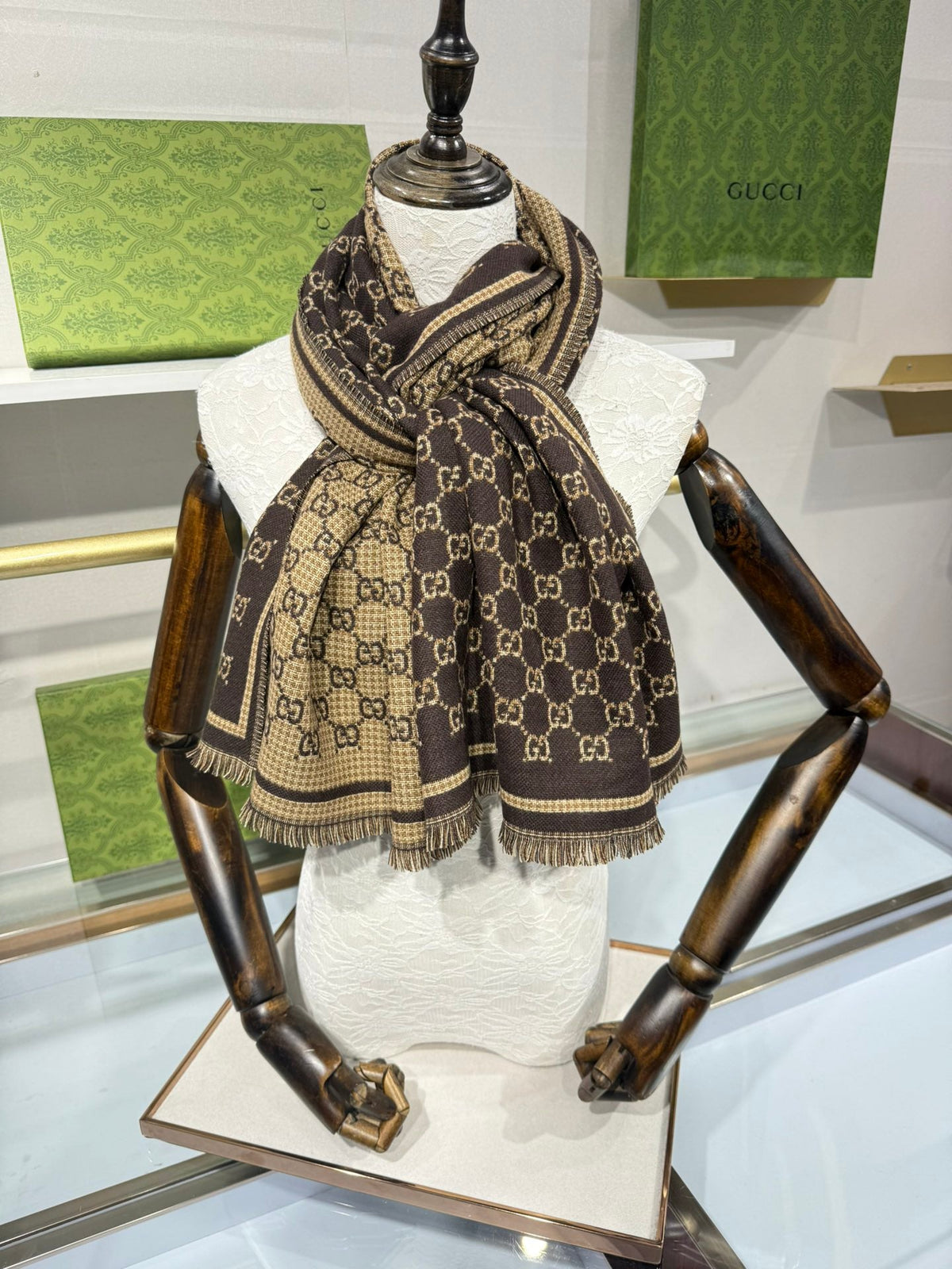 GG Scarf Colorful Wool 217158