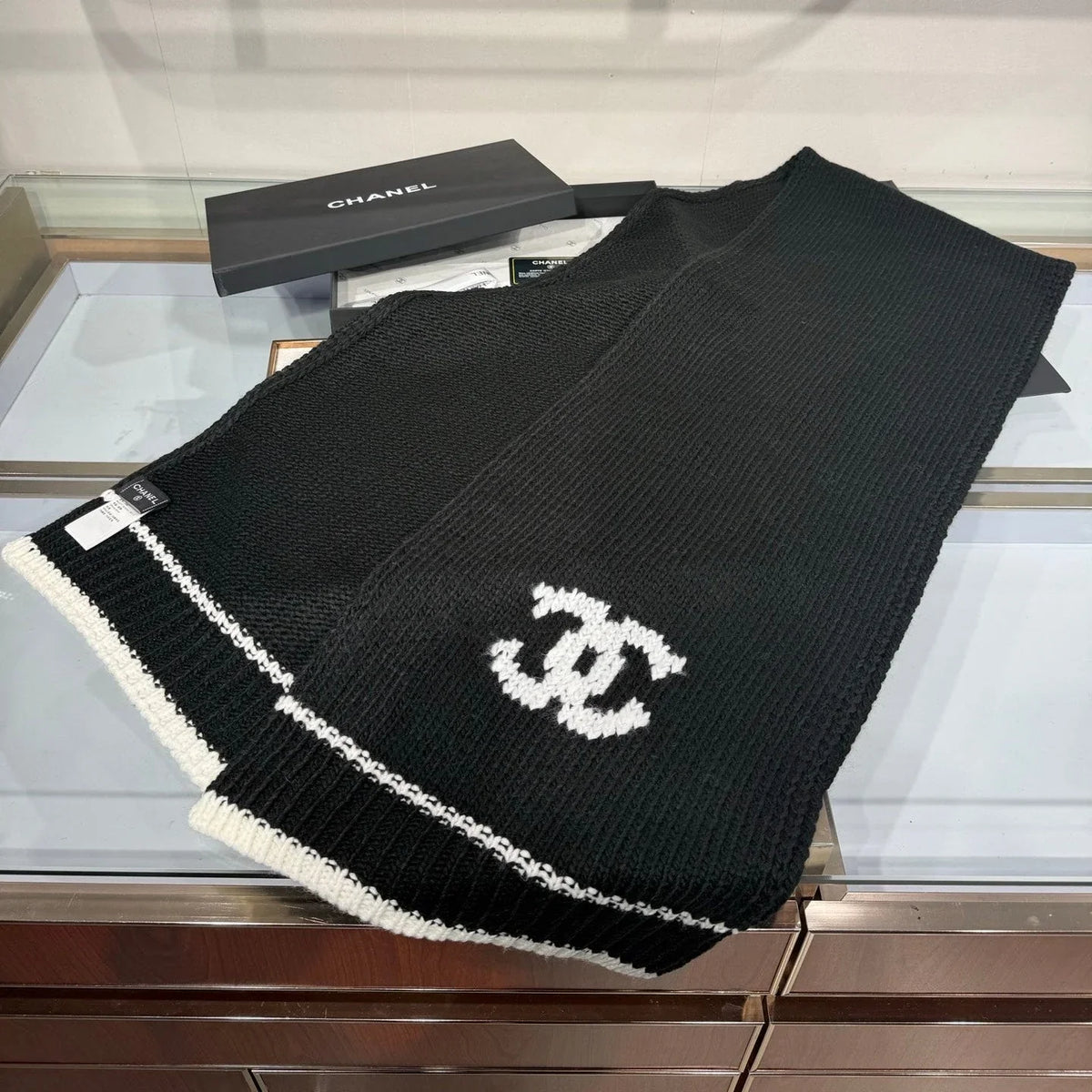 Chanel 2026 Knitted Scarf 190cm Wool 217102