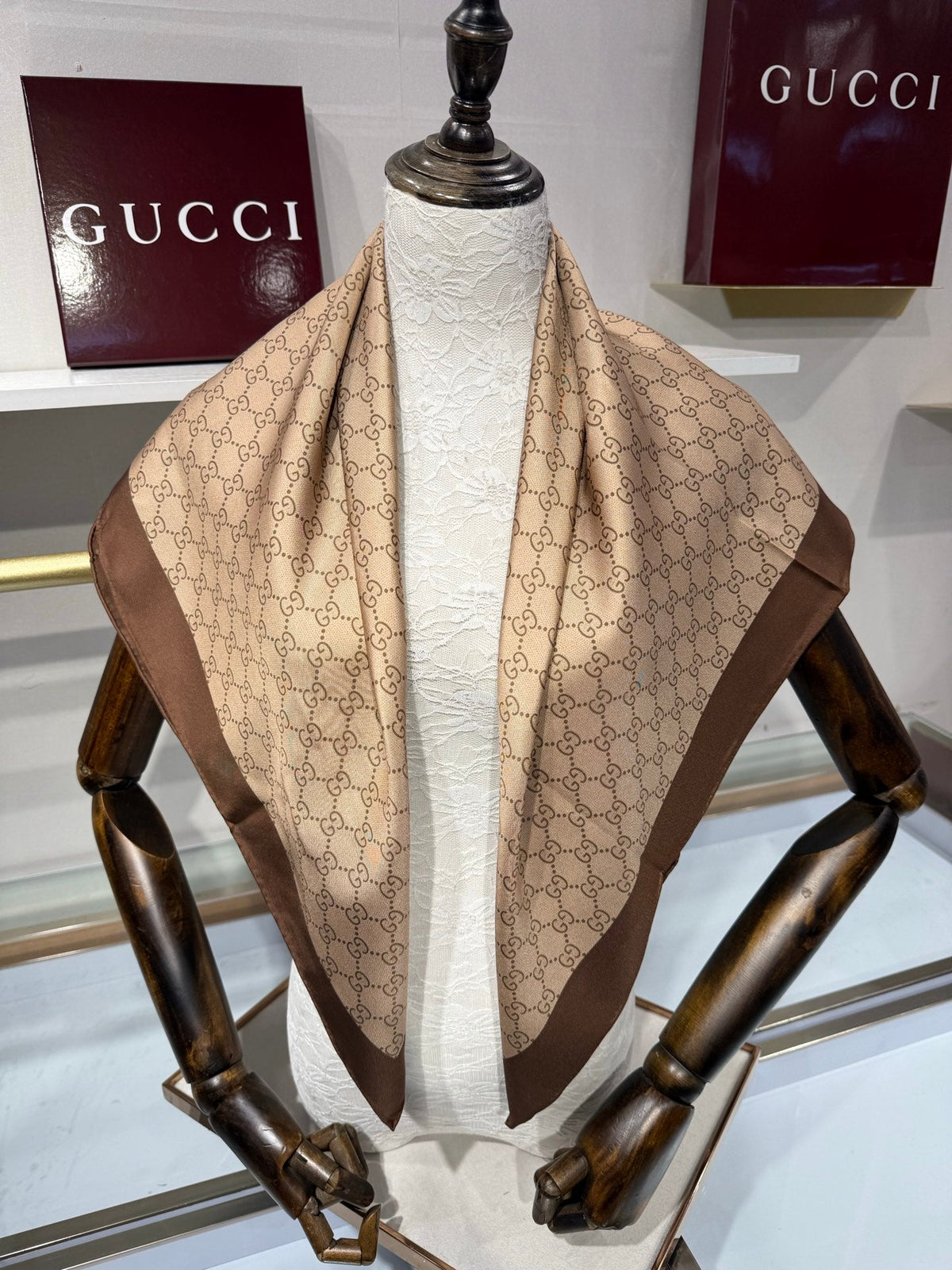 GG Scarf 88x88cm Colorful Twill Silk 219606