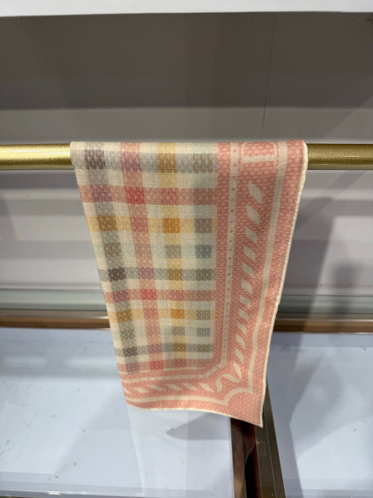CD Scarf 90x90 Colorful Twill Silk Cashmere 220029