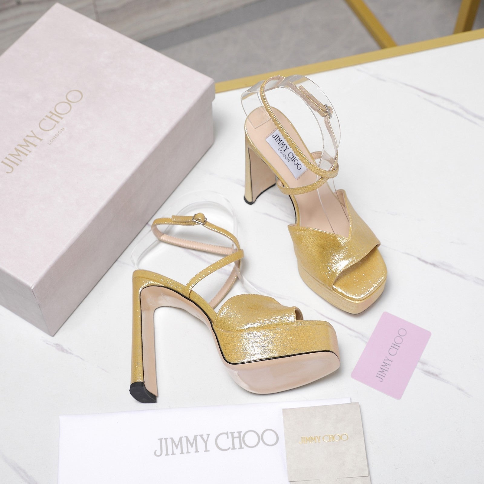 Jimmy Karli Platform Sandals 125m Gold Fabric 397353