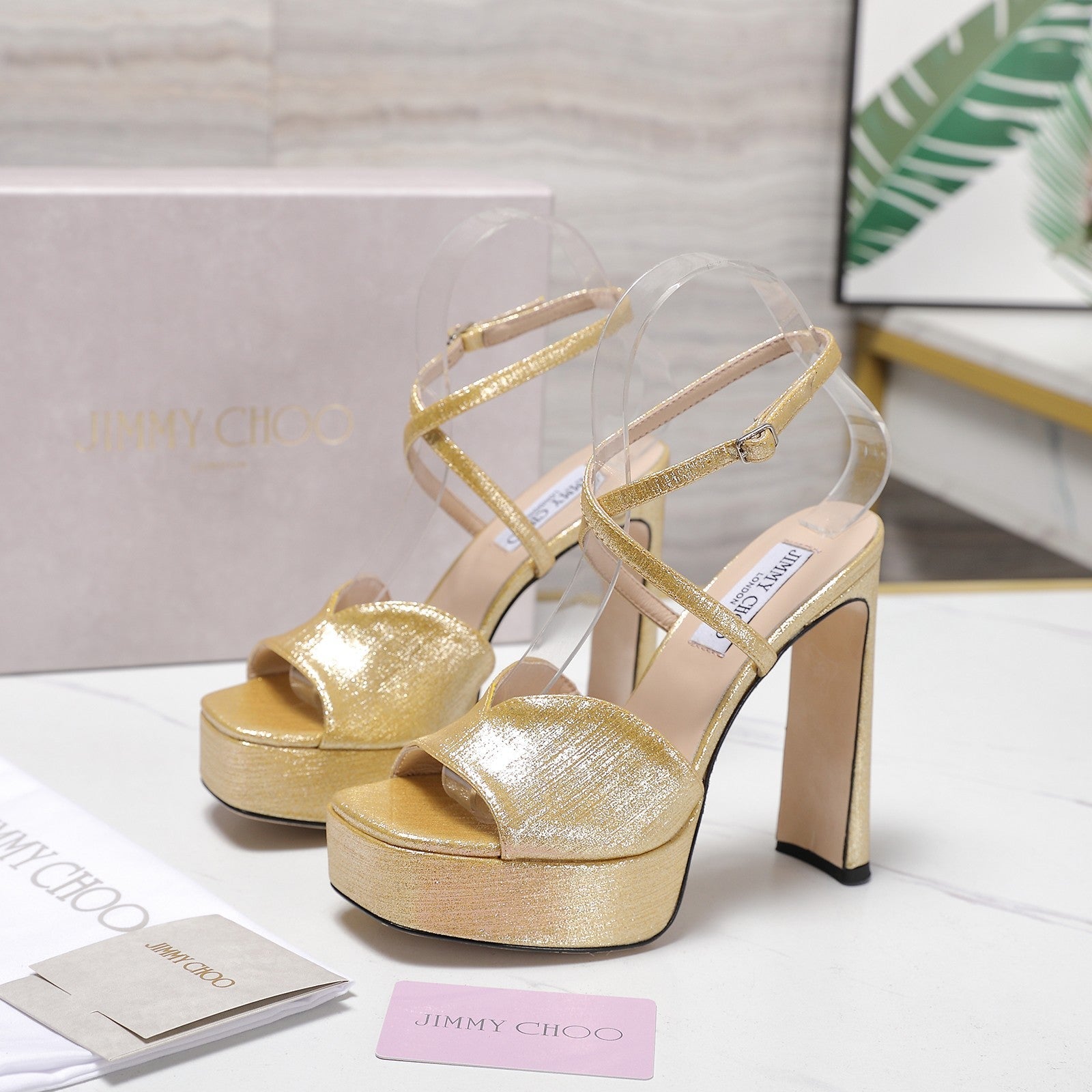 Jimmy Karli Platform Sandals 125m Gold Fabric 397353
