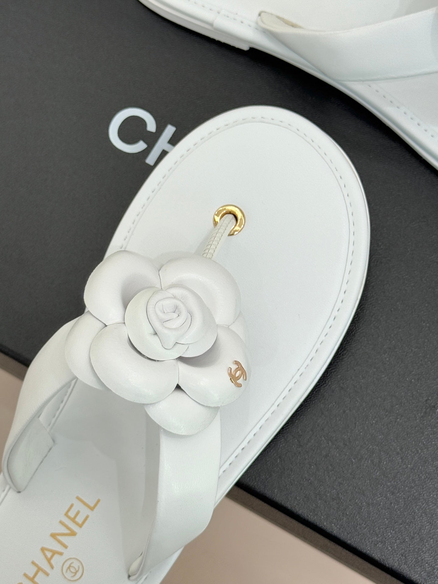 CC 26C Early Spring Camellia Slide White Calfskin