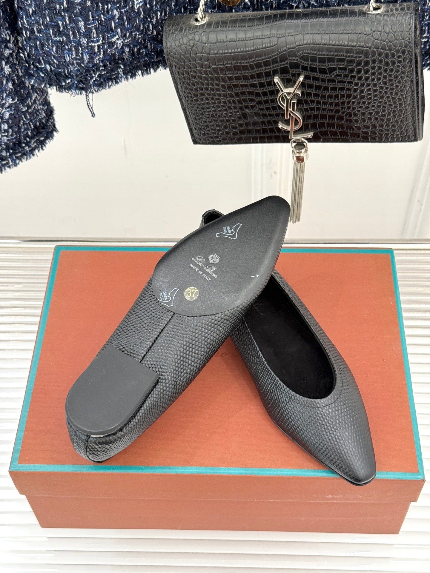 LP Primula Ballet Flat Black Leather 570694