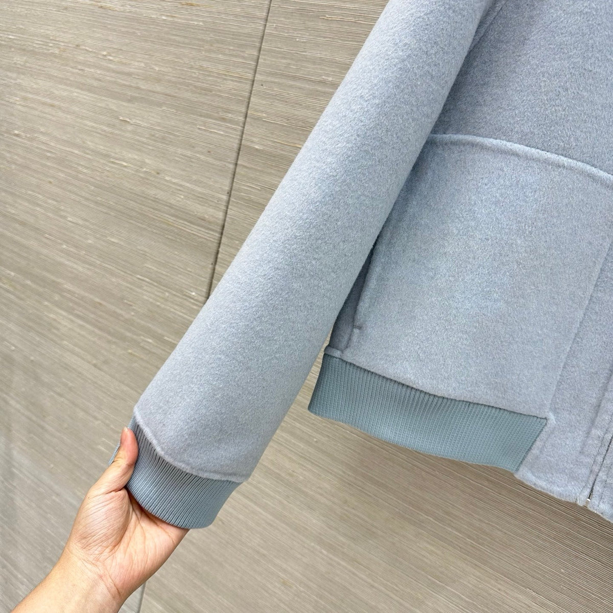 HM 26s Cashmere Bomber Jacket Light Blue 427324