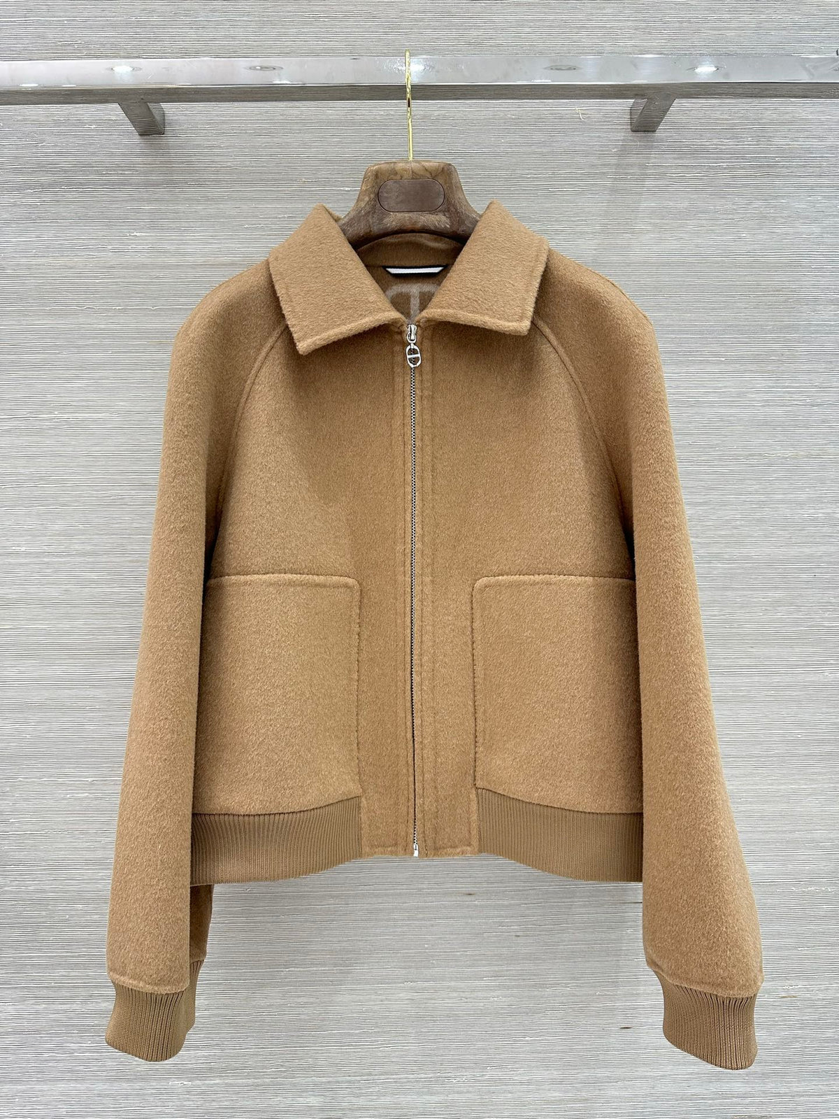 HM 26s Cashmere Bomber Jacket Camel 427322