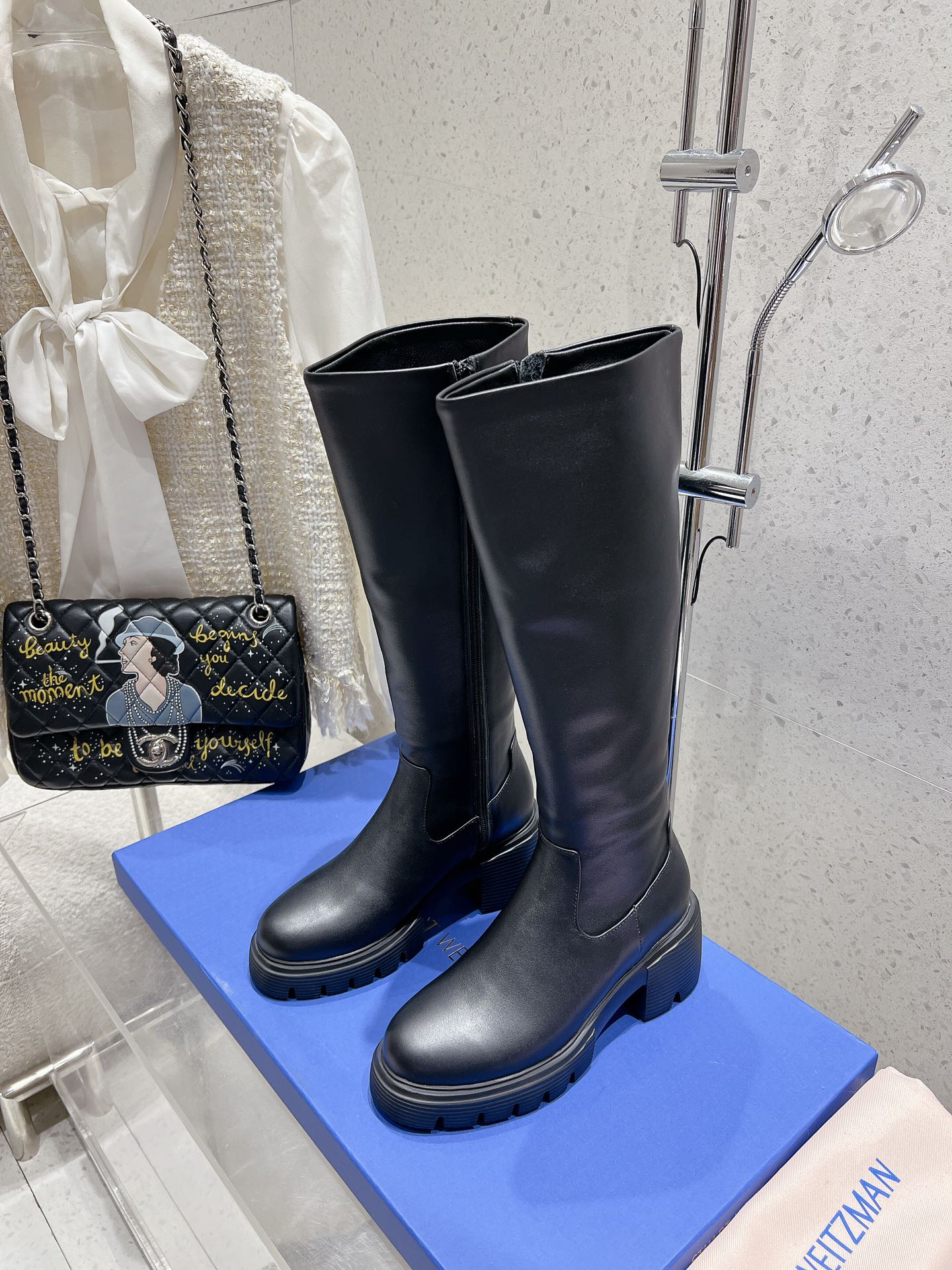 SW  5050 Ultralift Boot Black Lambskin 554351