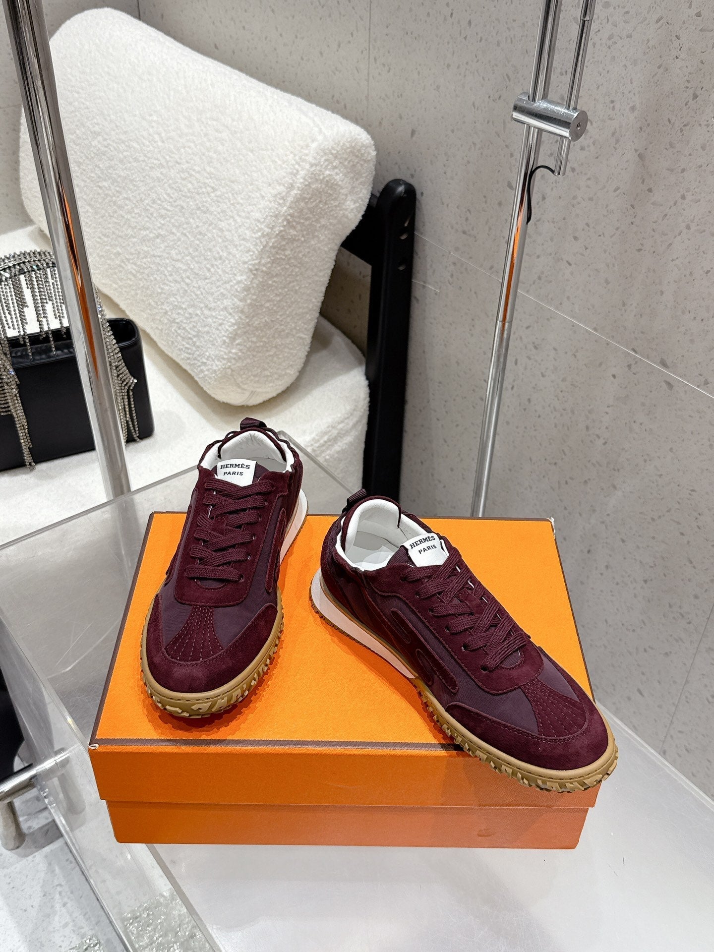 HM Jet Sneaker Burgundy Suede 554155