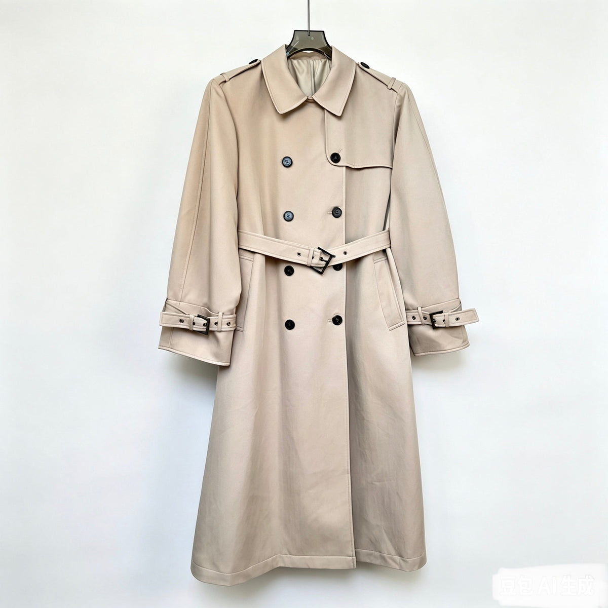 BC 26s Classic Long Trench Coat Beige Polyester Rayon 428570