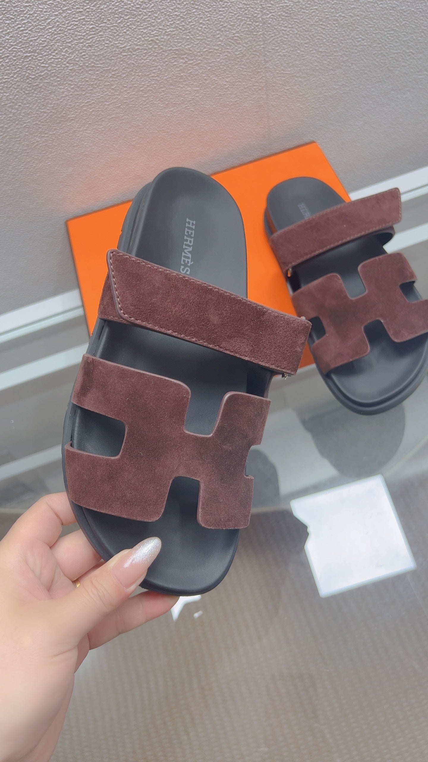 HM Chypre Sandal Coffee Suede 827519