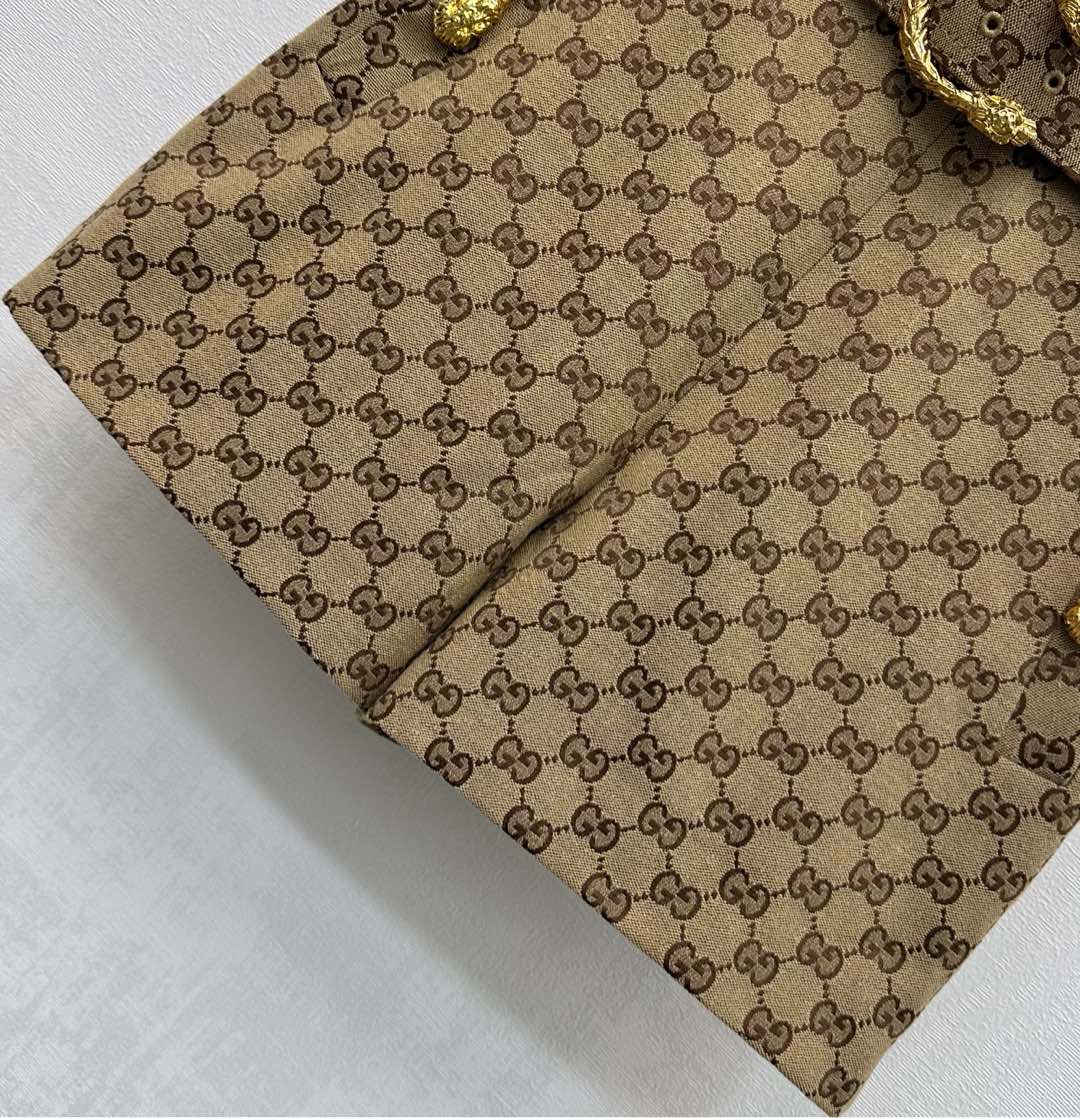 GG Shorts Horsebit Belt Beige Monogram Canvas Jacquard 349812