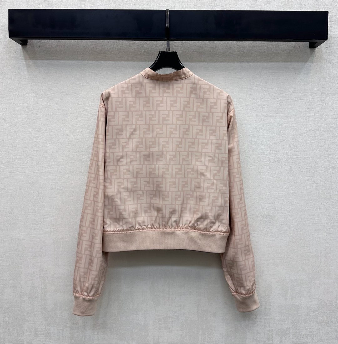 Fendi Reversible Jacket Pinkish Beige Polyamide 350268