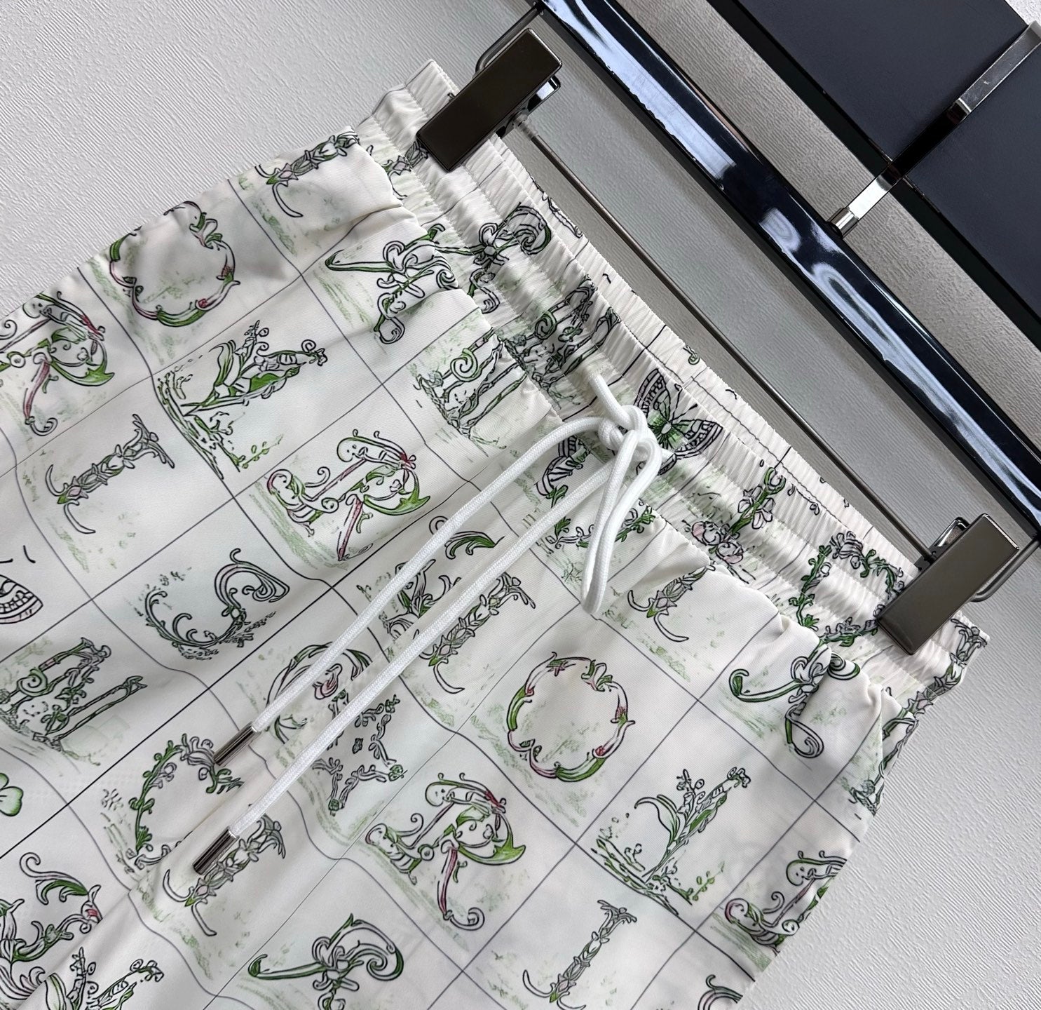 CD 26s Monogrammed Hoodie Set White Green Polyester Fiber