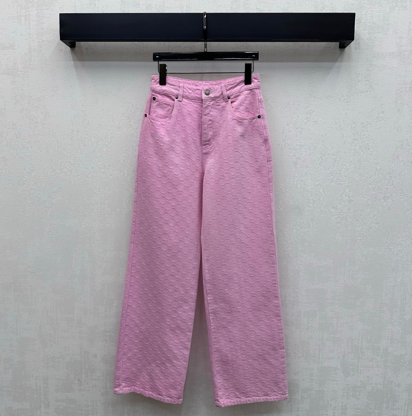 GG 26s Jacquard Leg Jeans Hot Pink Denim 363924