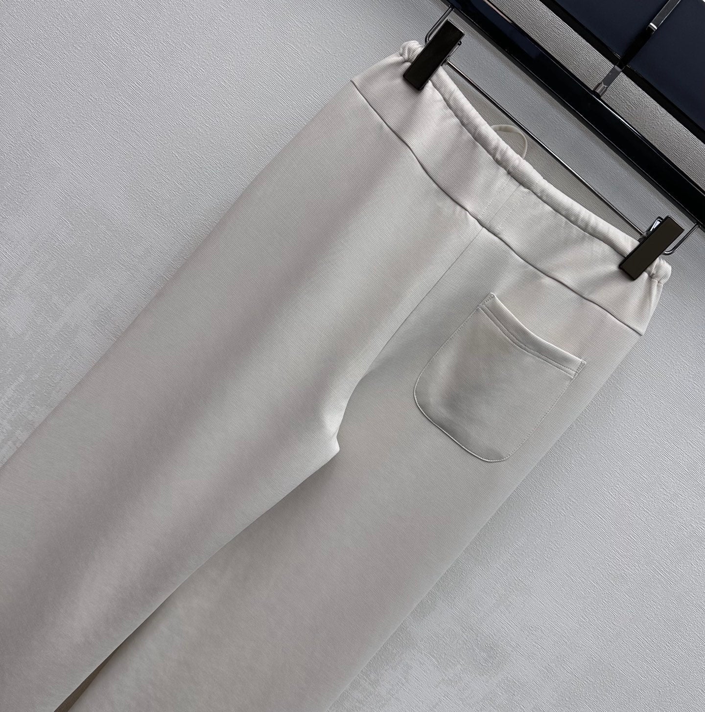 Miu 26s Drawstring Flared Trousers Ivory Polyester 363799