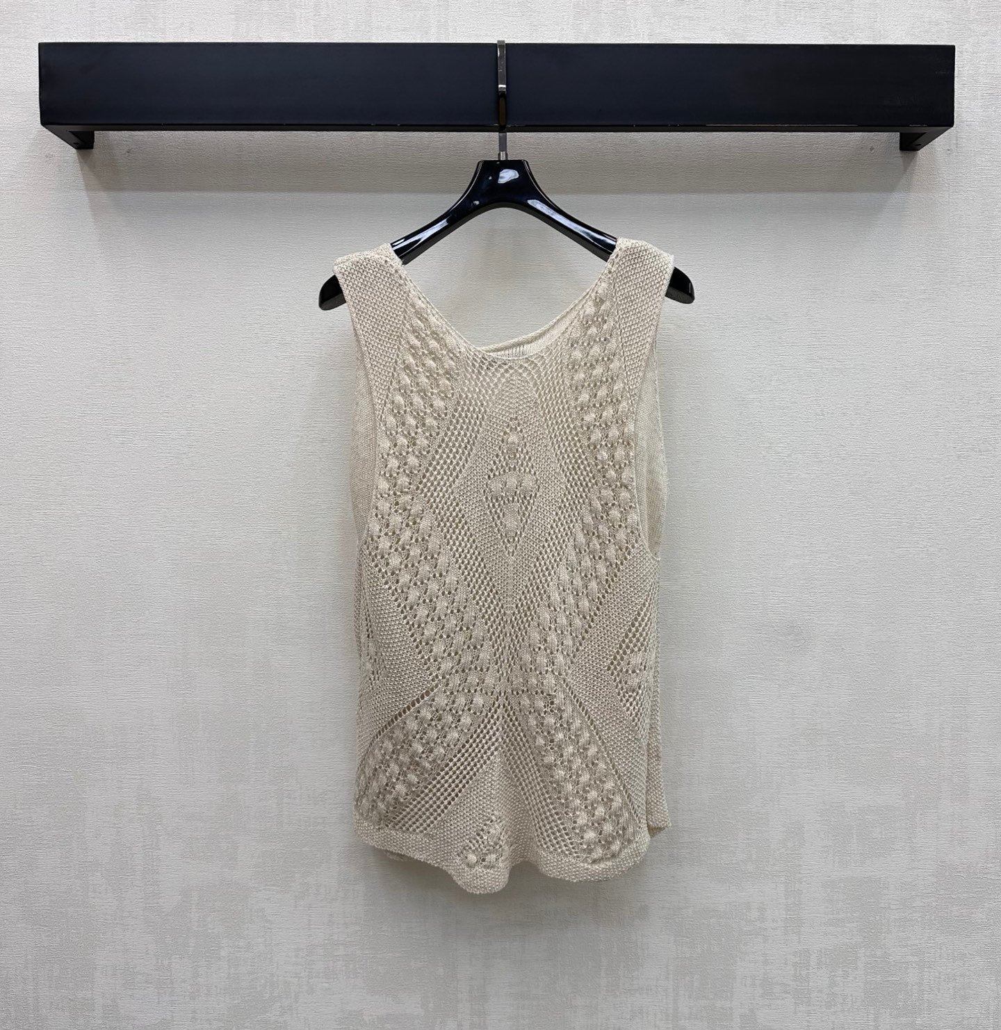 CD Patchwork Knitted Vest Sage Cotton 378372