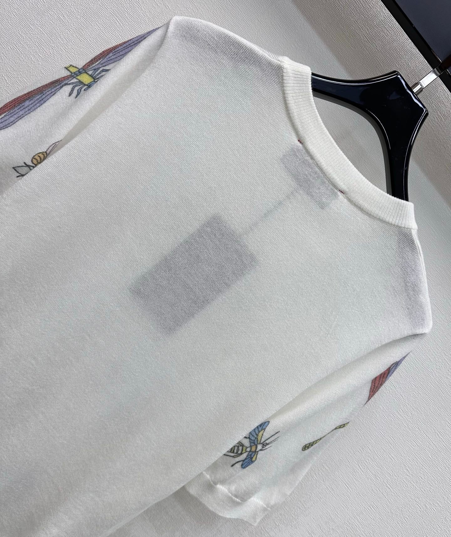 GG Short-Sleeve Knit Top White Cotton 378343