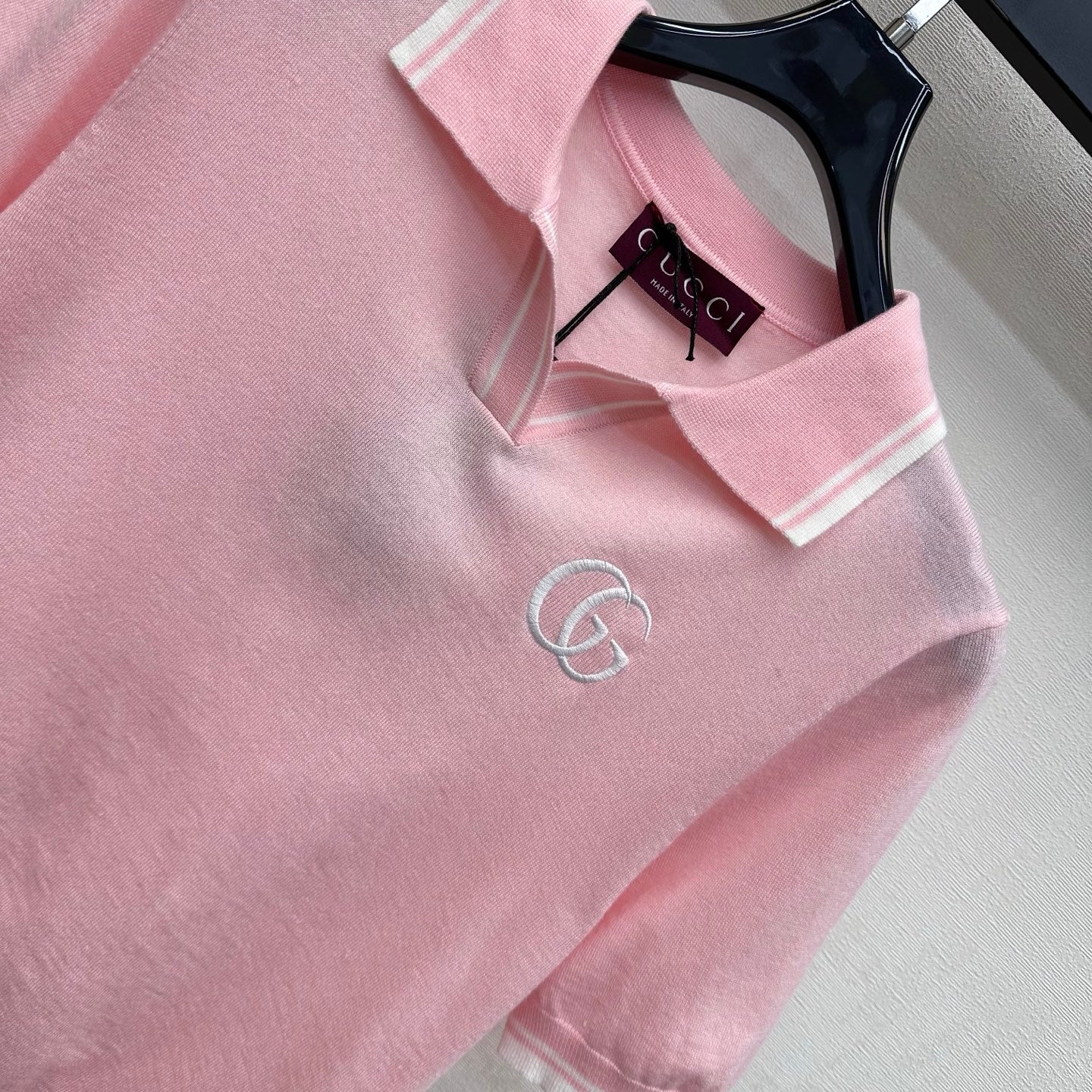 GG Polo Shirt Pink Cotton 378343