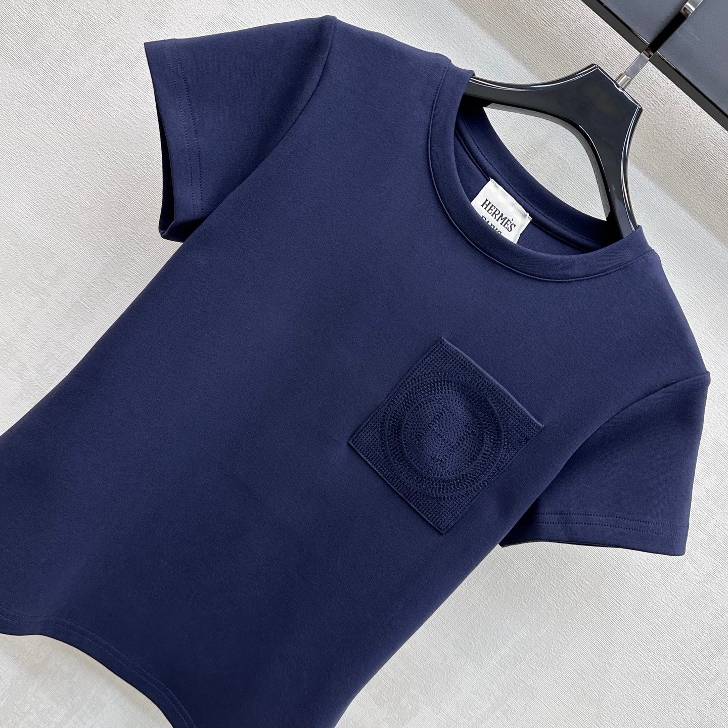 HM 26s Embroidered Pocket T-Shirt Dark Blue Cotton 378823