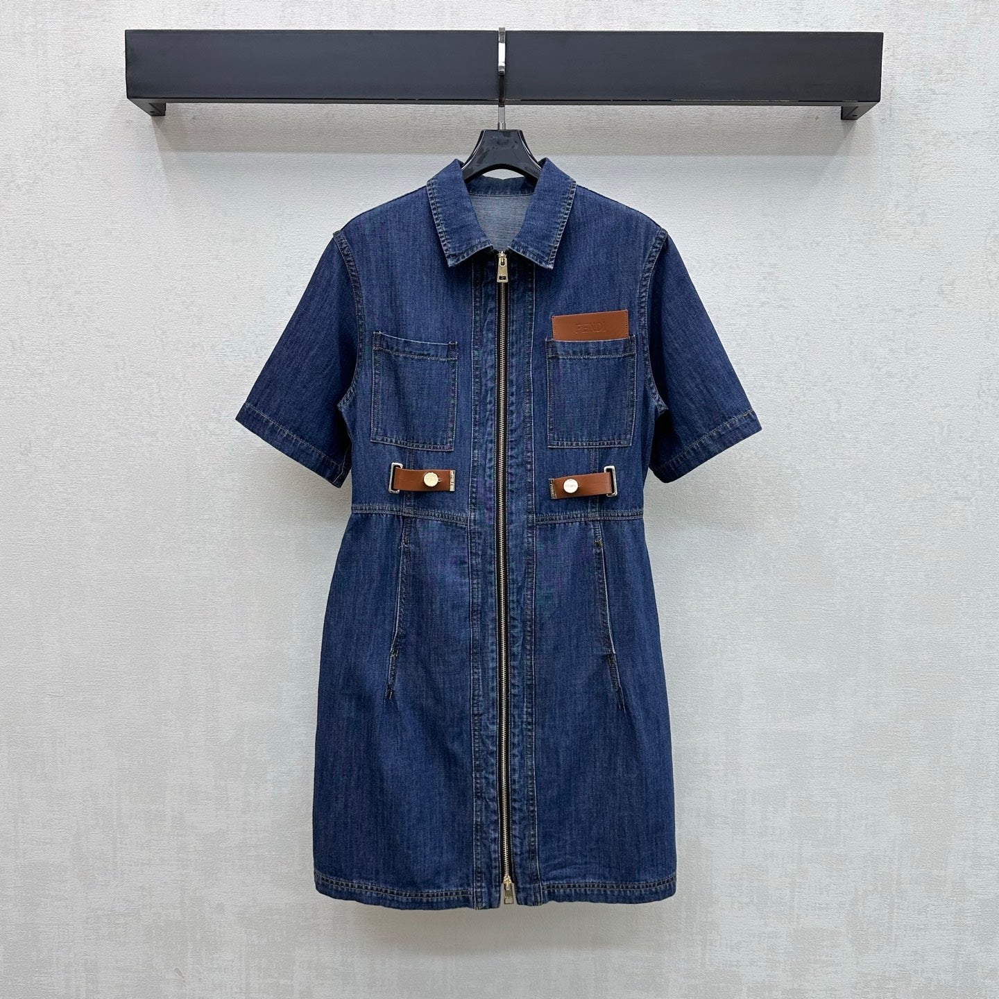Fendi 26s Dress Navy Blue Denim 378797