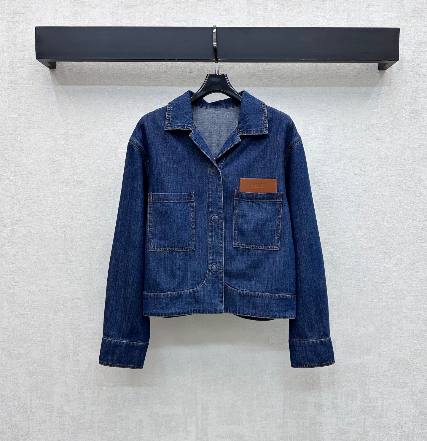 Fendi 26s Shirt Jacket Navy Blue Denim 378772