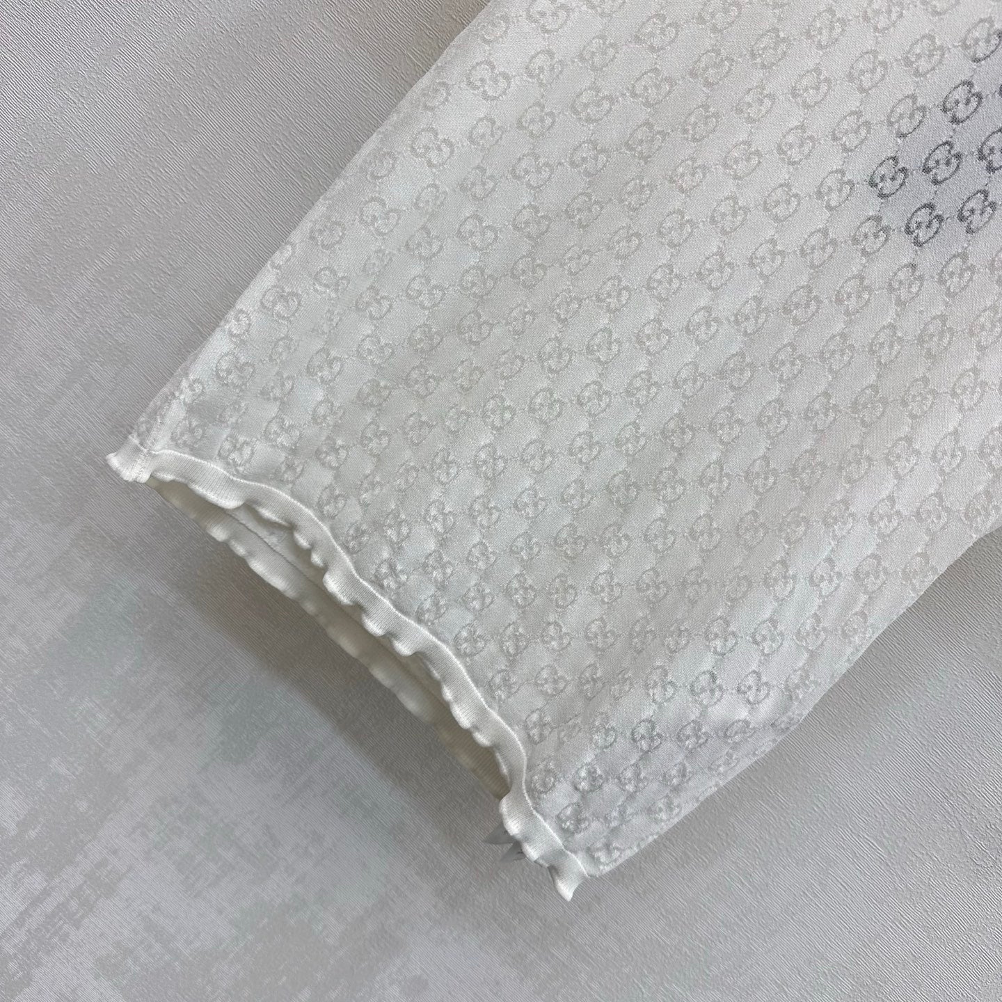 GG Devoré T-Shirt White Cotton 399744