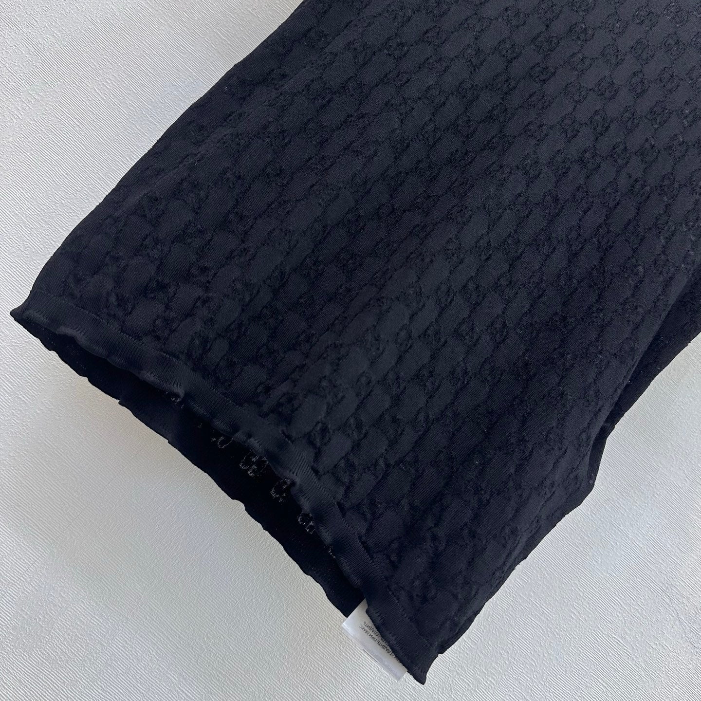 GG Devoré T-Shirt Black Cotton 399749
