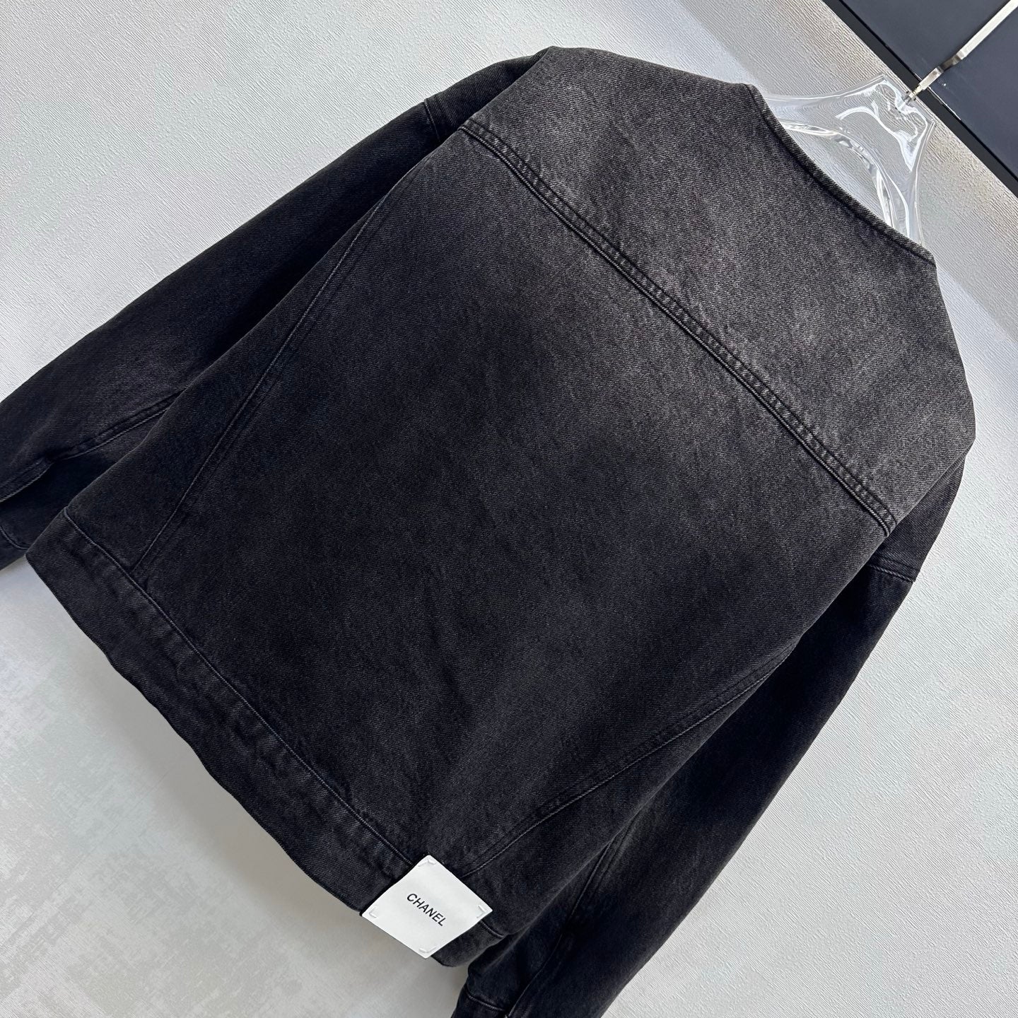 CC 26s Letter Button Jacket Dark Grey Denim 422630