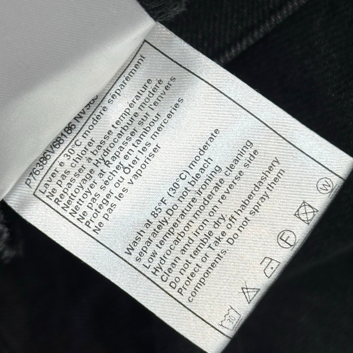 CC 26s Letter Button Jacket Dark Grey Denim 422630