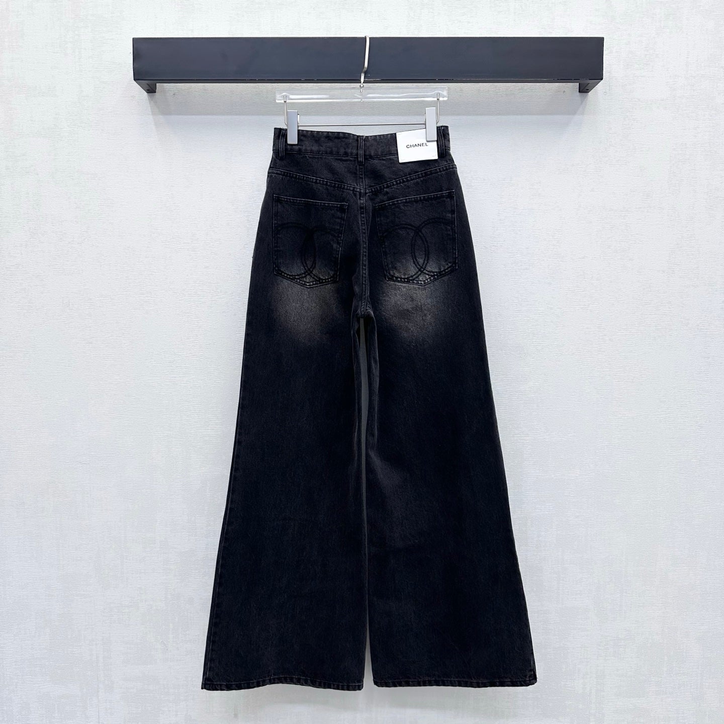 CC 26s Label Wide-Leg Jeans Dark Grey Denim 422629