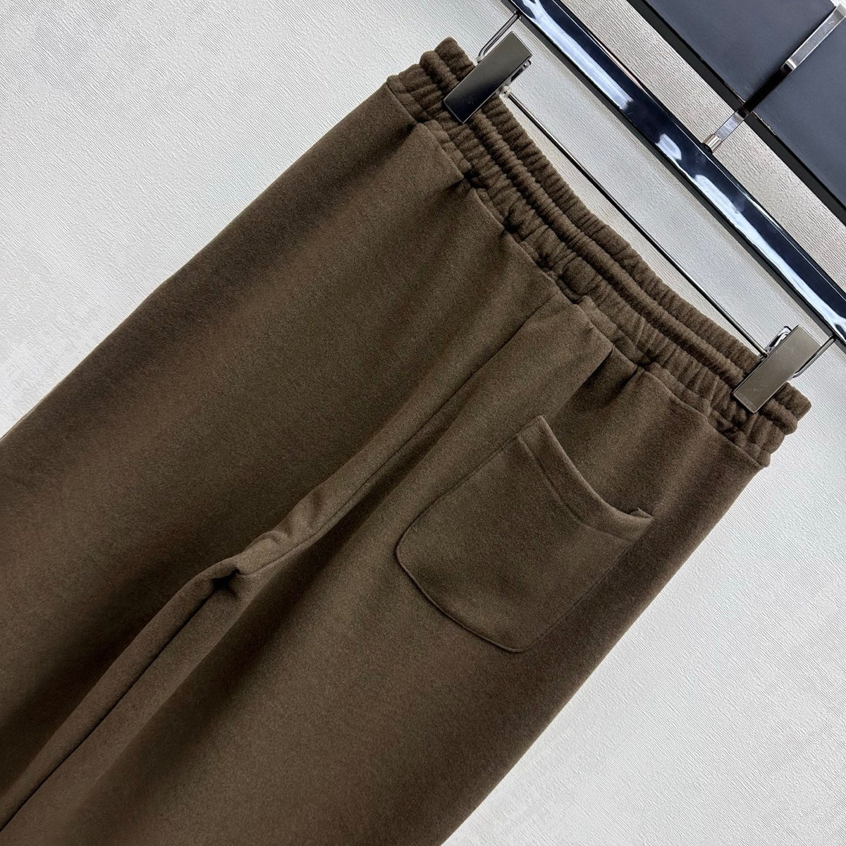 Prada 26s Triangle Logo Wide Leg Joggers Drawstring Cotton 4274853